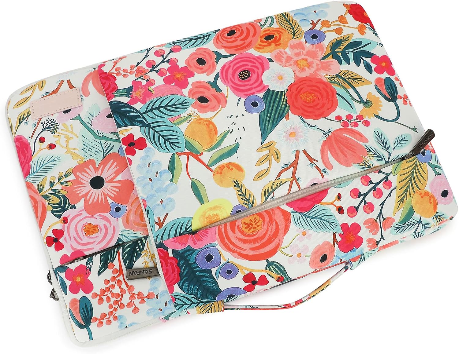 360° Protective 3 Pockets Laptop Sleeve Case Bag with Handle for MacBook Air 15 inch,MacBook Pro 16 inch and 15.6 inch Screen Laptop (Watercolor Flowers) - Image 9