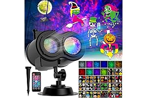 COOLWUFAN 2-in-1 Holiday Outdoor Multi-pattern Projector Lights