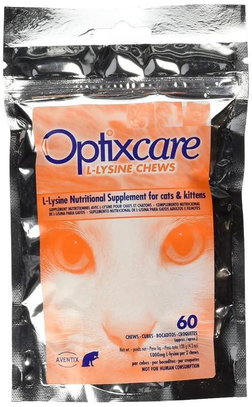 Suplemento em mastigáveis para gatos OptixCare 60 unidades
