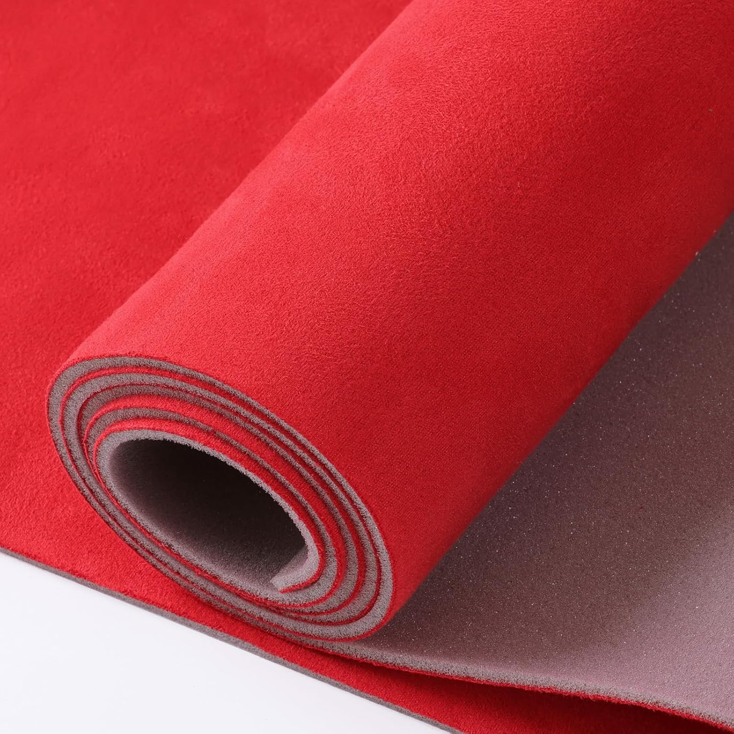 otoez Suede Headliner Fabric with Foam Backing Material 60" x 72" Red Interior Replacement Material for Car RV Boat Home Repair DIY Headliner Material, Red