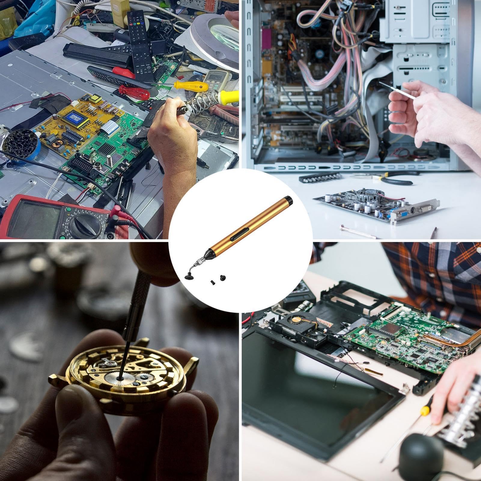 Strumento di raccolta penna a vuoto, penna per estrazione sottovuoto antistatica industriale, strumento di estrazione ad alta aspirazione per chip IC, componenti elettronici e componenti ottici