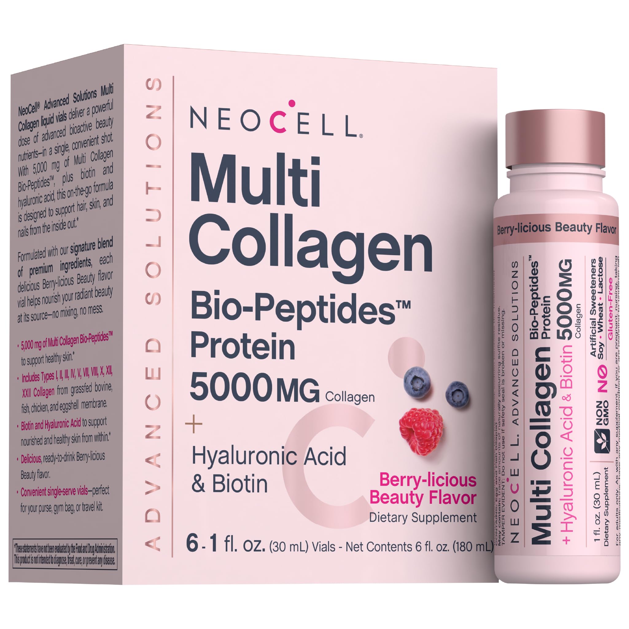NeoCell Multi Collagen Peptides Liquid | 6 Vials