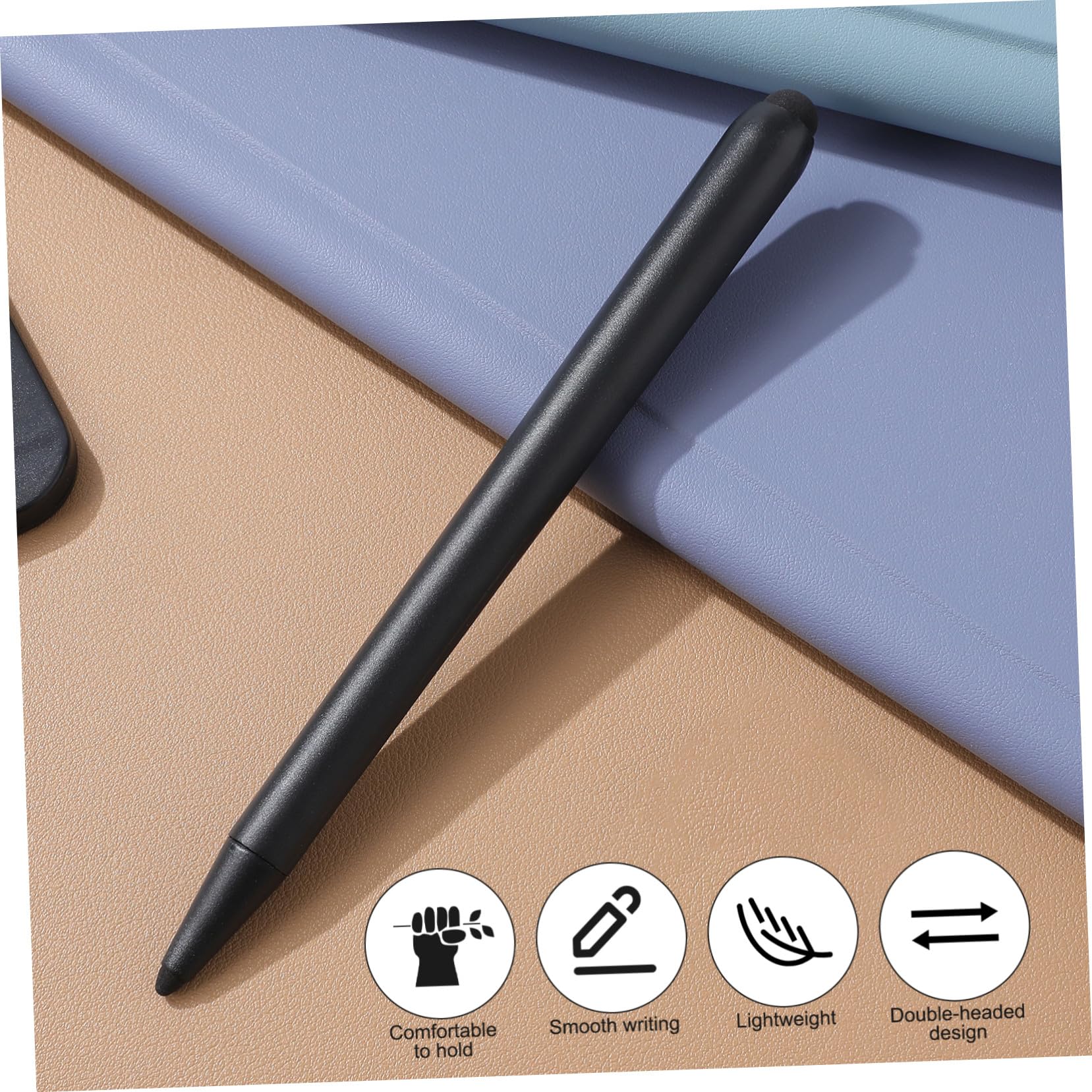 Pennino Touch per Schermo, Doppia Punta, Abs, Nero, 2 Pezzi