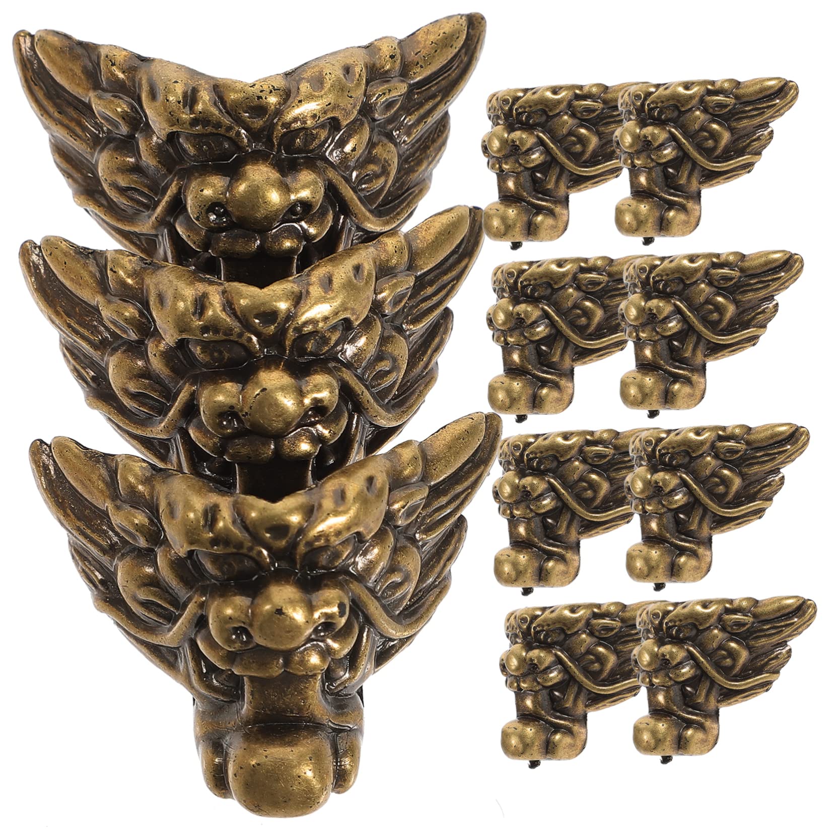 Mipcase Wooden Box Base Lion Feet Vintage Decorative Cabinet Feet Box Corner Guards for Jewelry Cases