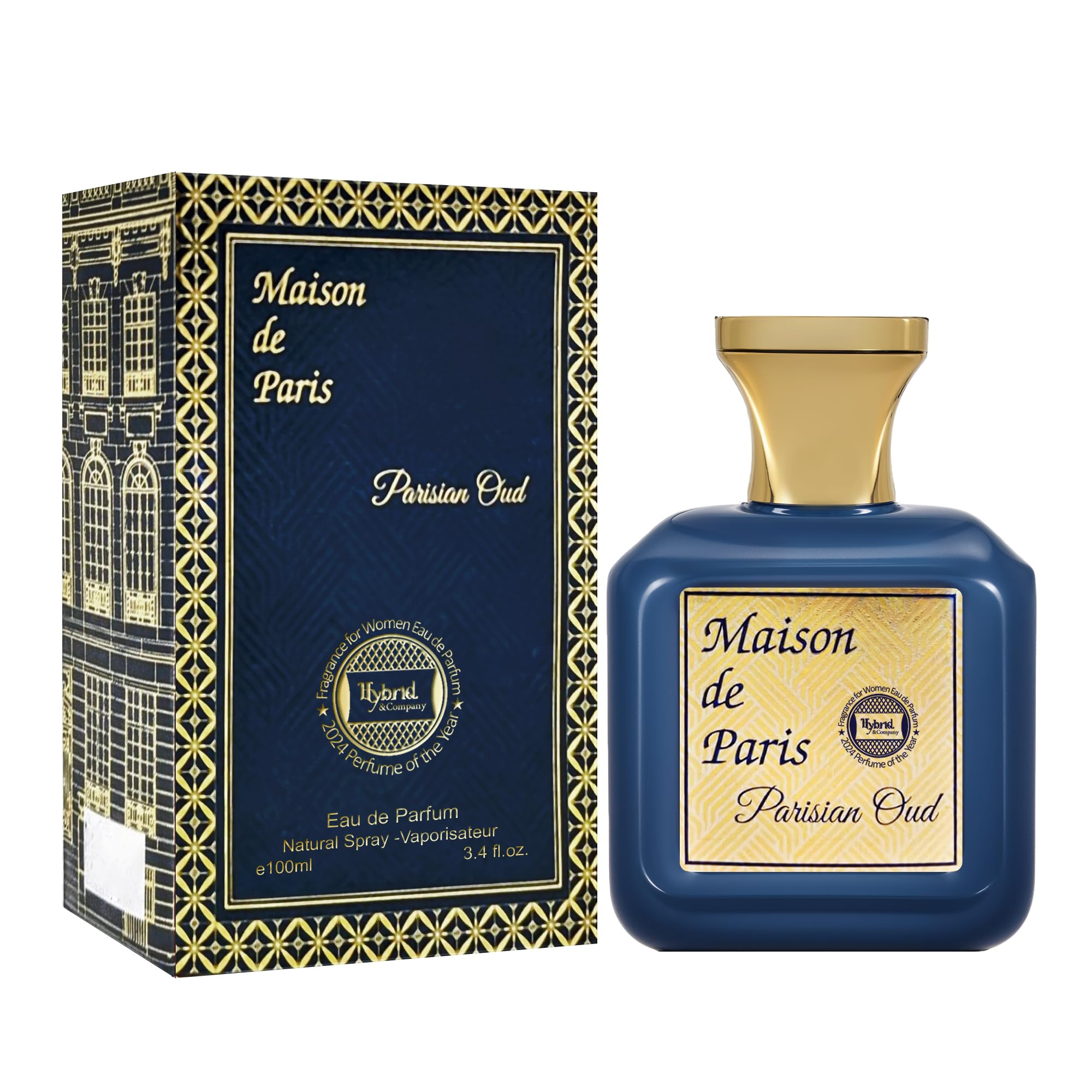 Hybrid & Company Women Maison De Paris Parisian Oud Eau De Parfum Natural Spray Vaporisateur 3.4 Fl Oz