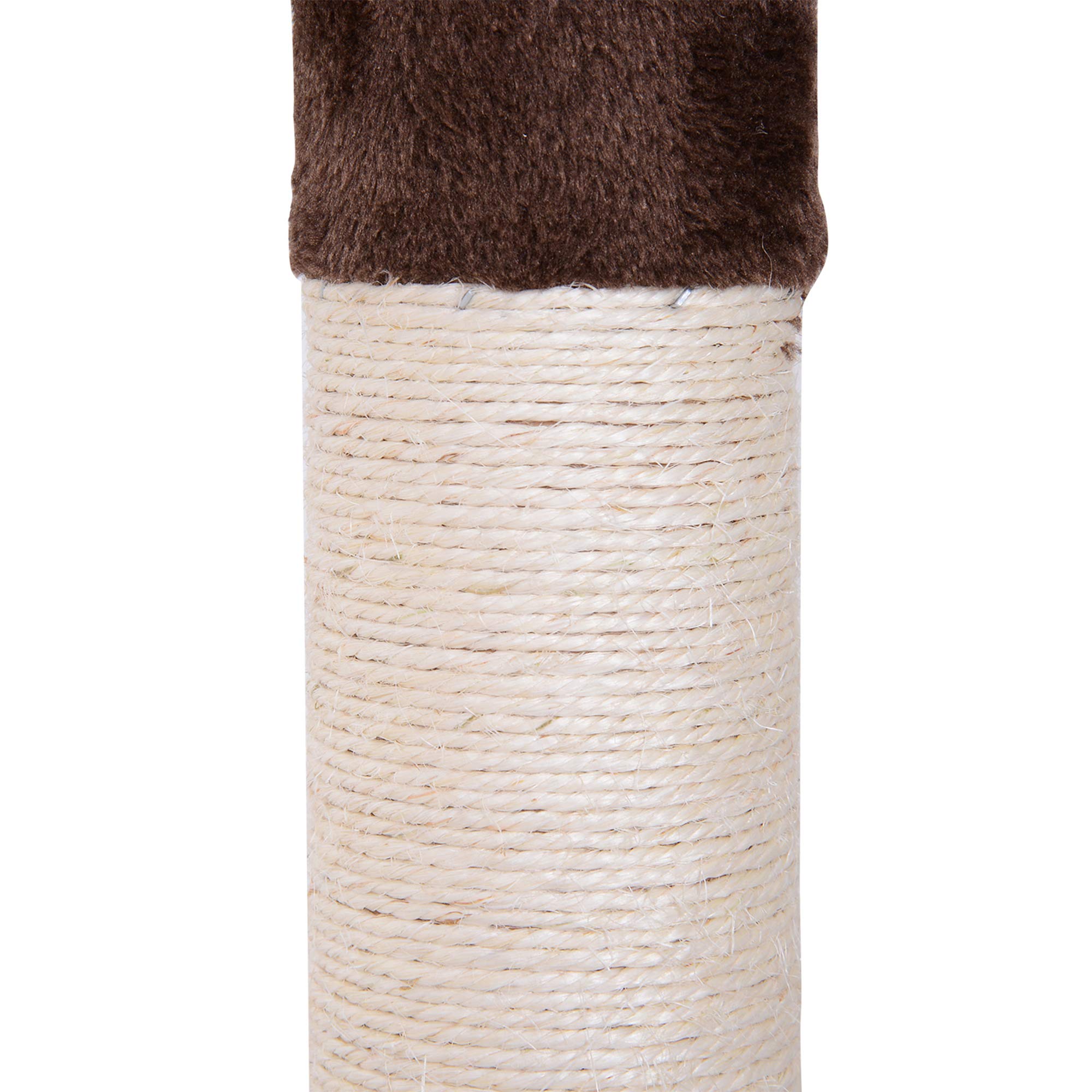 PawHut Drzewo kot od podłogi do sufitu drapak dł. 40 x szer. 34 x wys. 230-260 cm 5 poziomów aktywności brązowy