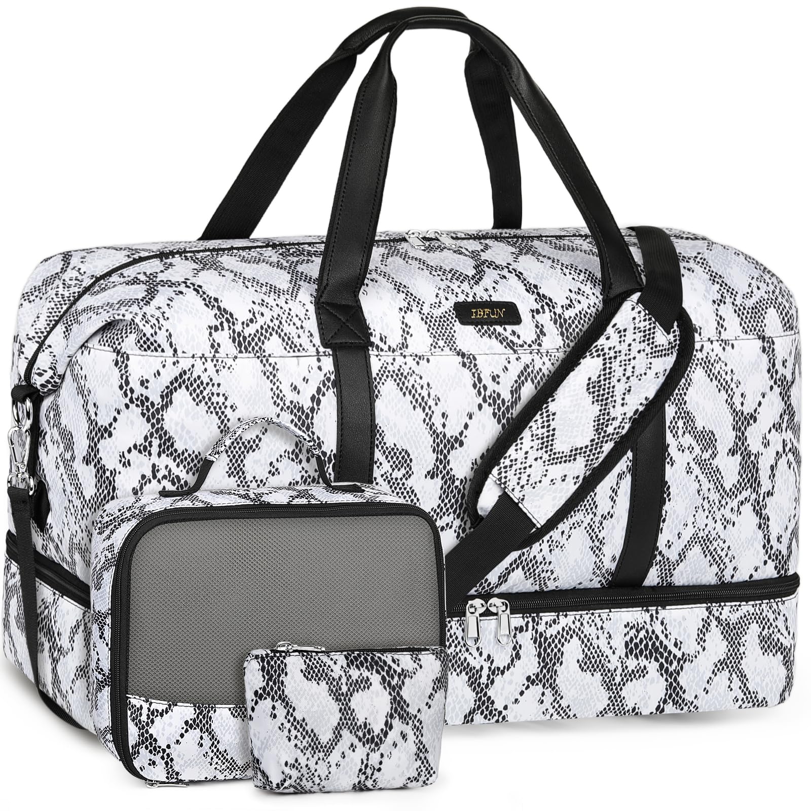 IBFUN Weekender Bags for Women Travel Duffle Bag with Shoe Compartment Carry on Weekender Overnight Duffel for Weekend