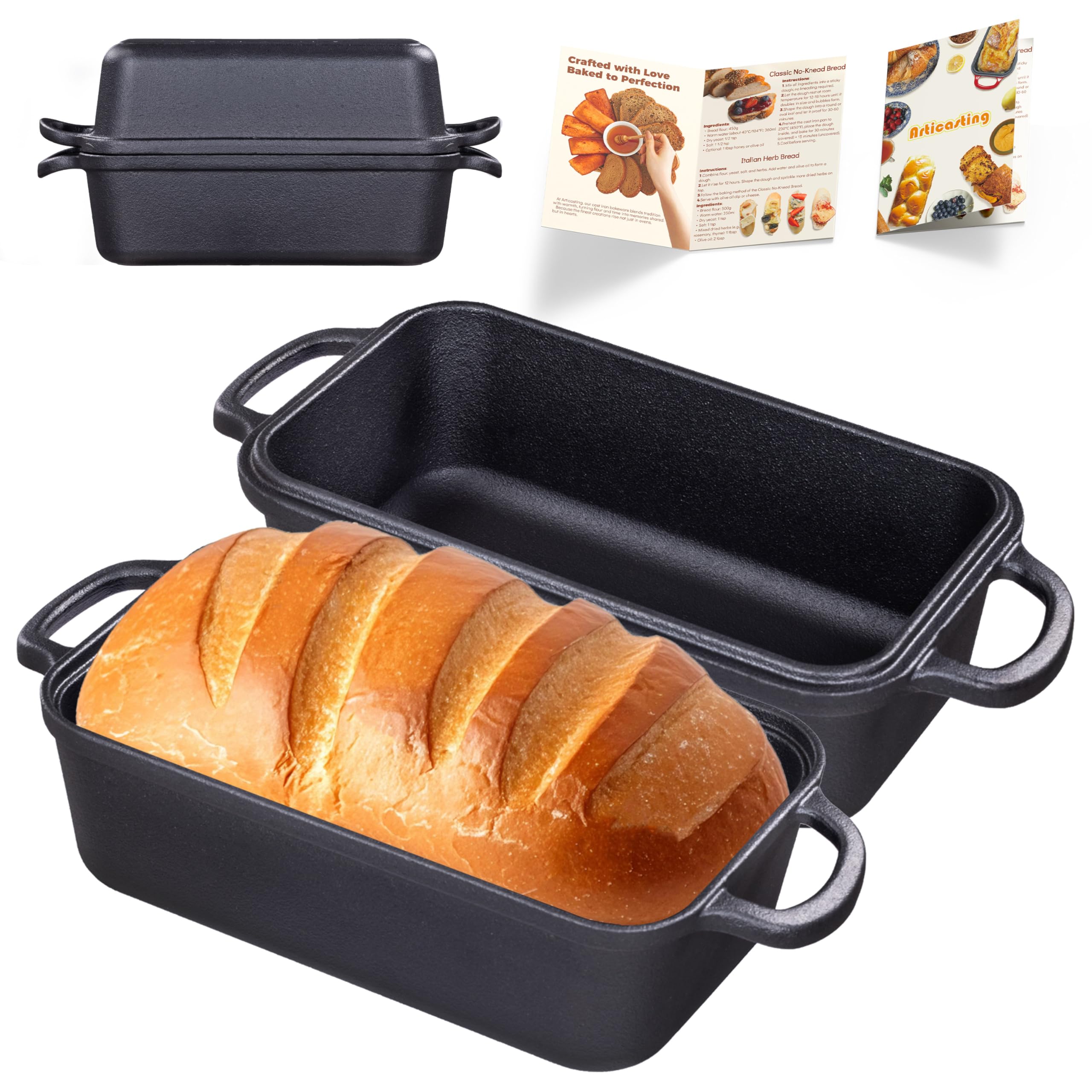 Articasting Cast Iron Loaf Pan with Lid