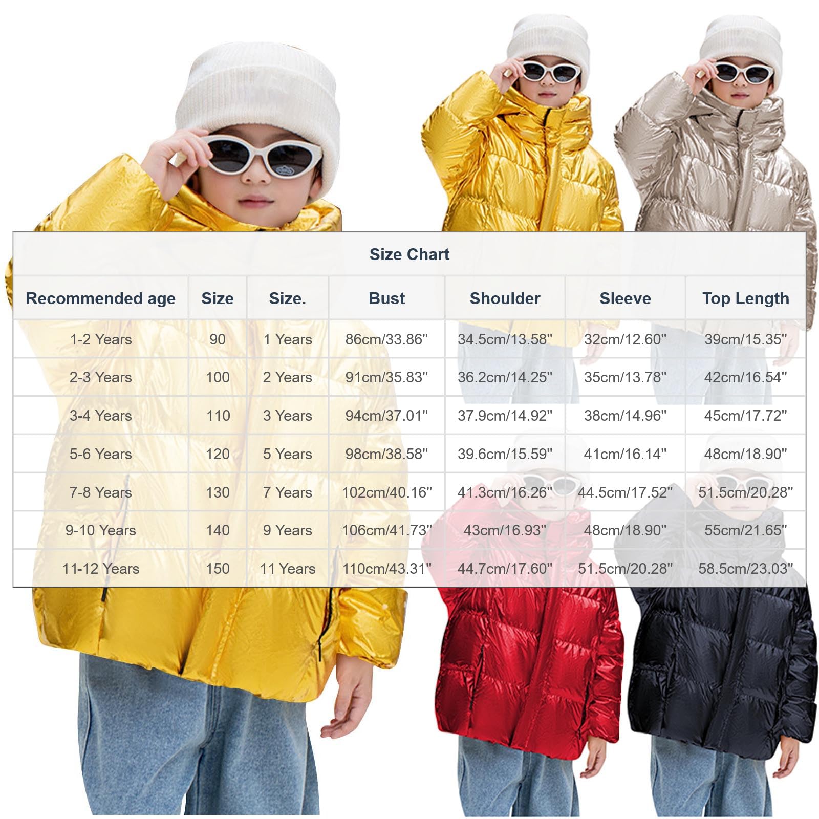 Chaqueta acolchada con capucha y cuello alto para niños y niñas, abrigo acolchado con bolsillo con cremallera, resistente al viento, grueso, cálido, para la escuela, al aire libre, casual, para