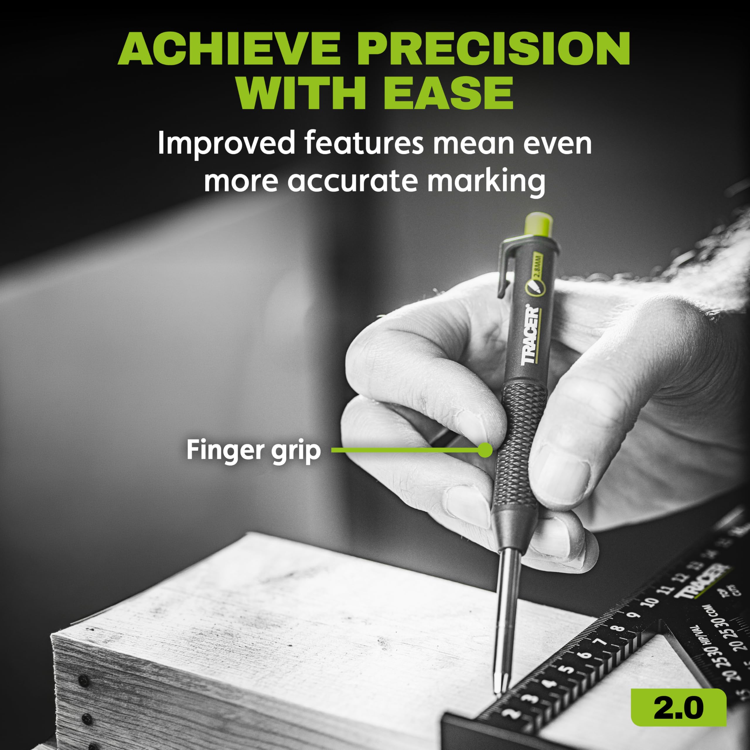 Tracer 2.8mm Mechanical Carpenter Pencils Set with Holster, 6 Pack Leads — Amazon image 7