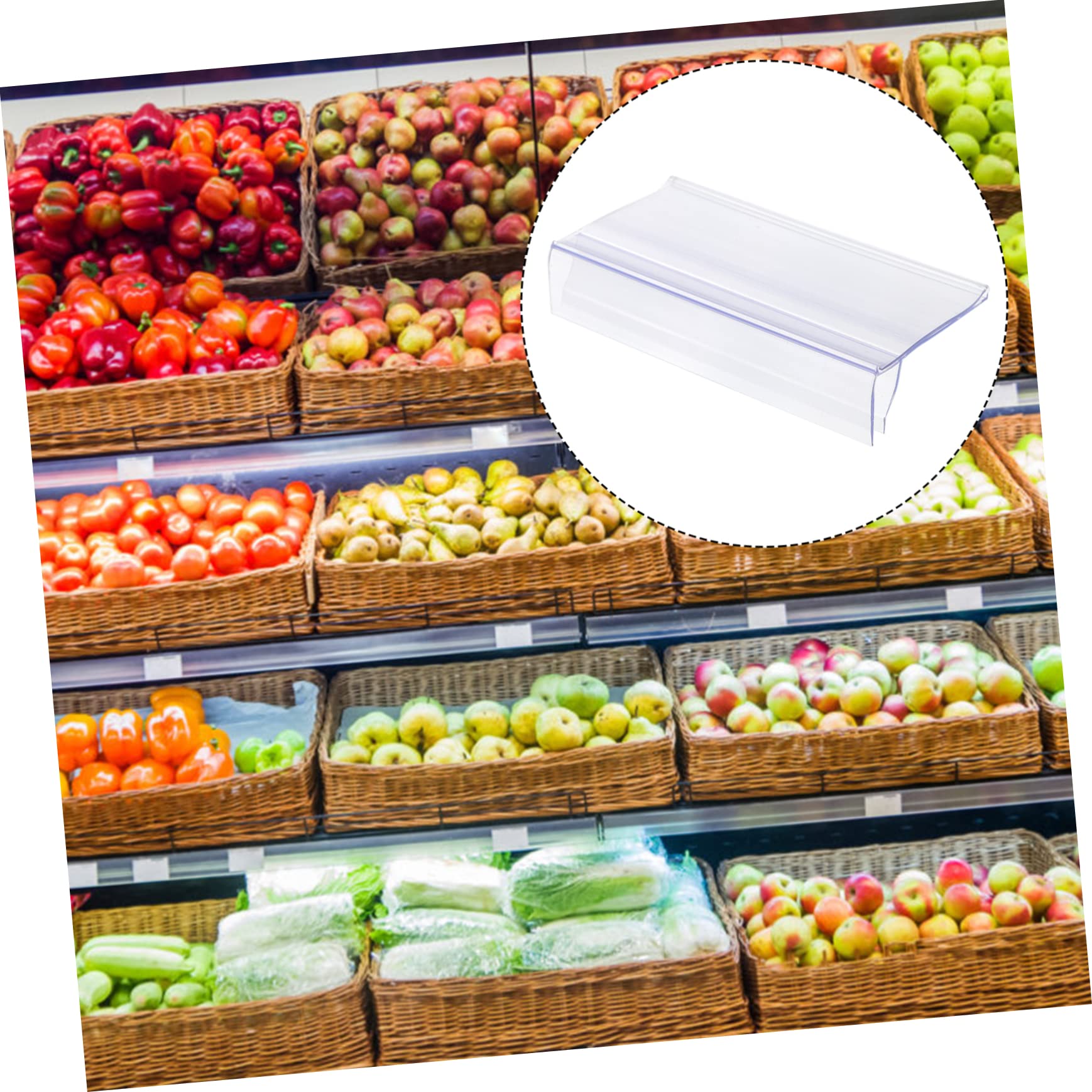 MAGICLULU Porta Cartello per Etichette di Prezzo in Plastica Trasparente 30 Pezzi per Esposizione Informazioni Prodotto e Segnalazione Costi in Supermercato