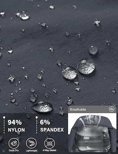 Miniatura 5 de MAGCOMSEN Pantalones cortos de senderismo para mujer pantalones cortos elásticos de golf 5 bolsillos de secado rápido al aire libre verano correr