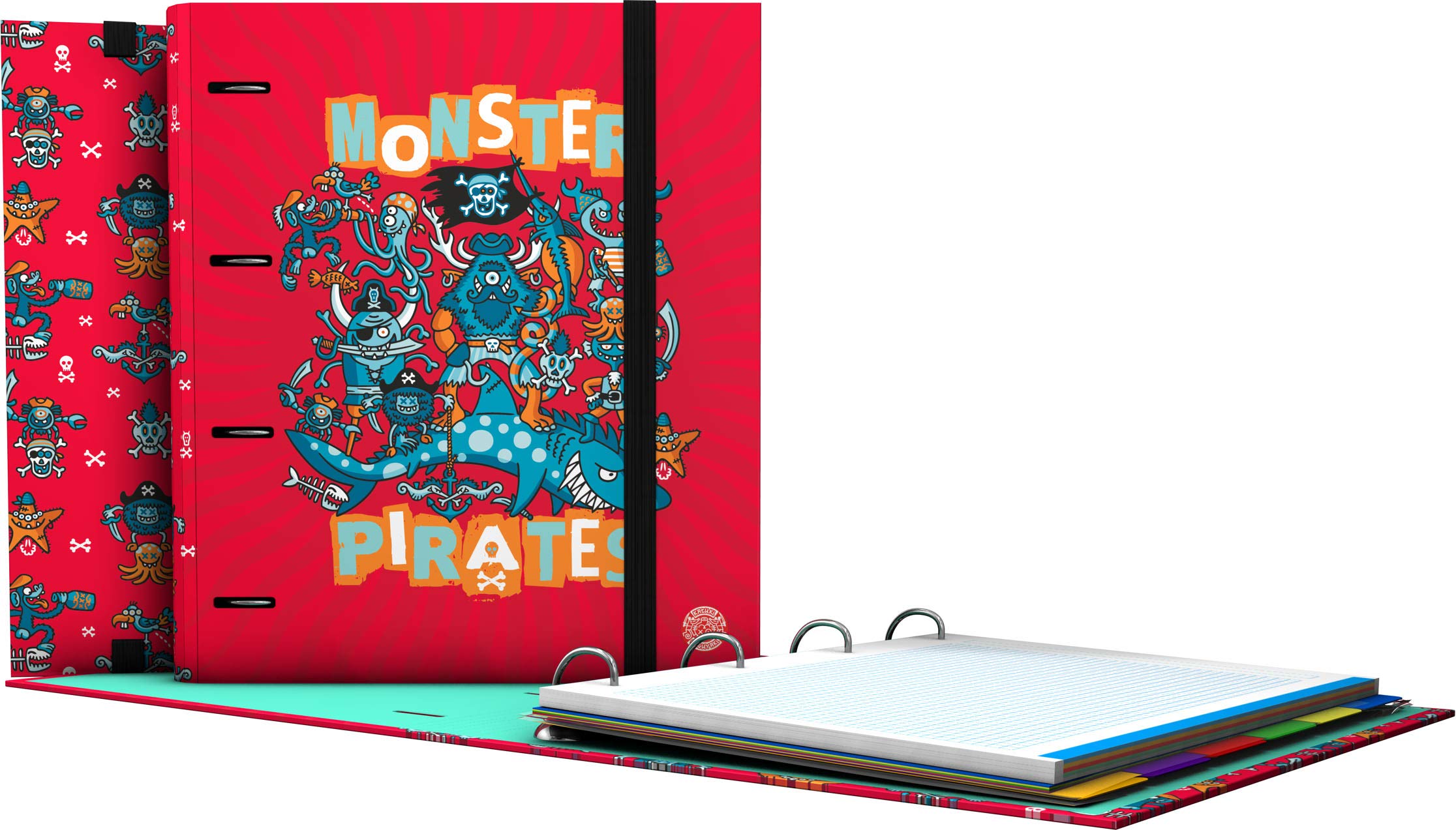 Grafopl醩 88101951 Katuki Saguyaki Collection Folder with, Model Monster Pirates, A4, multicolor
