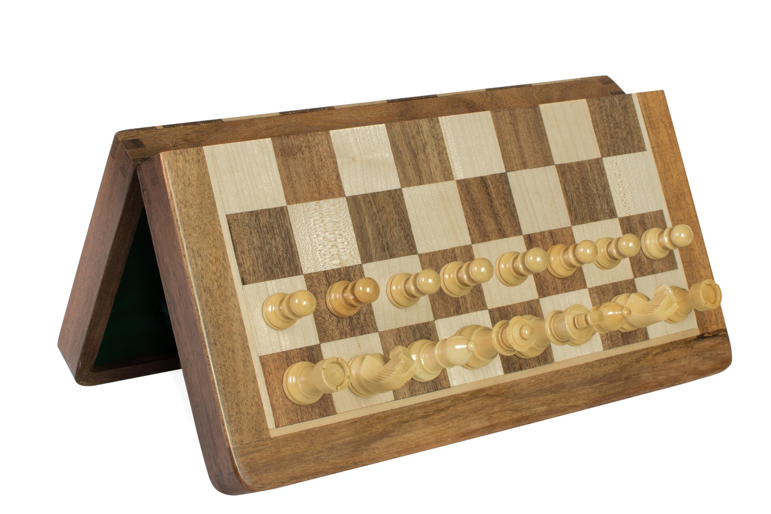 Sunrise Chess & Games Eleganti scacchi all'alba, Sunrise Chess Set di scacchi magnetici con scacchiera intarsiata da 30 cm: eleganza e mobilità per la migliore esperienza di gioco