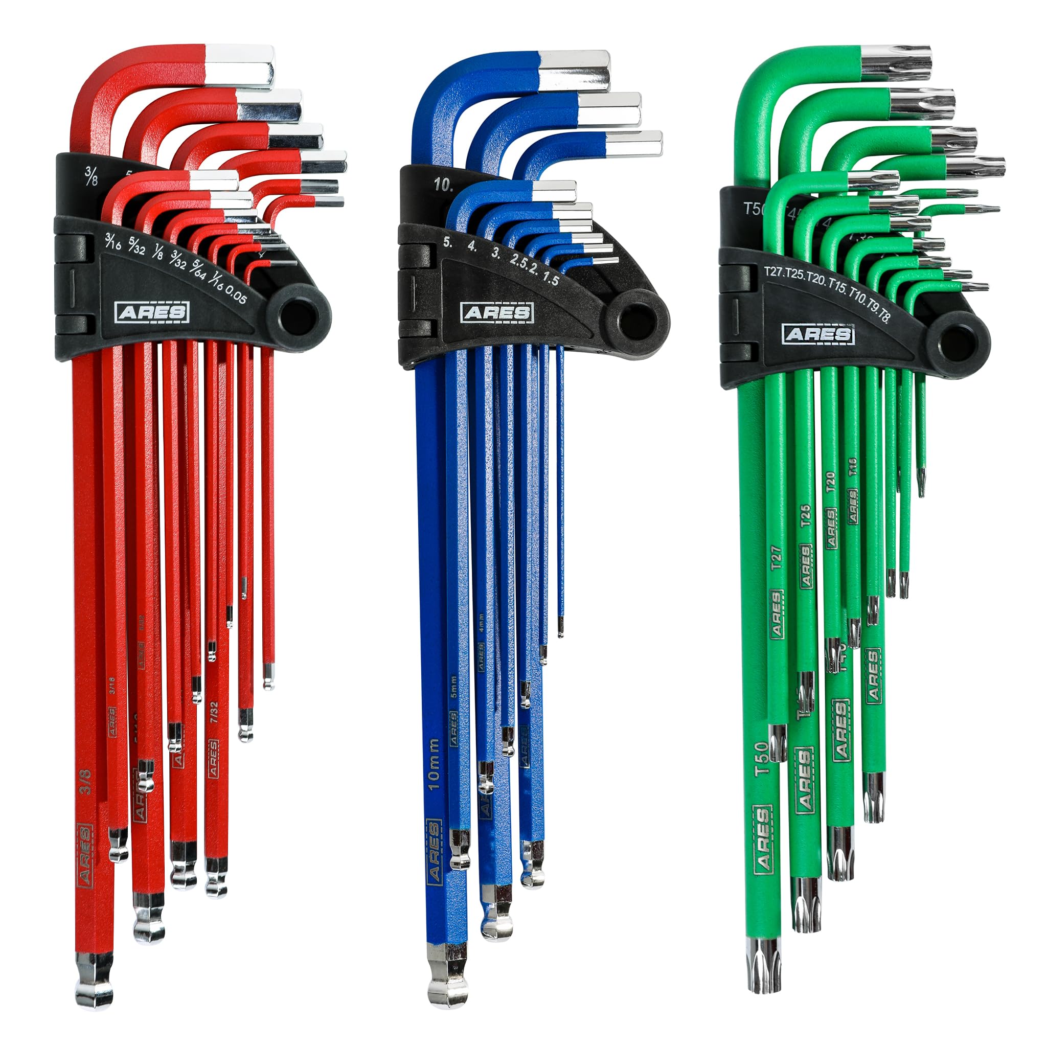 ARES 44035 – 35-Piece Long Arm Hex and Star Key Set – Allen