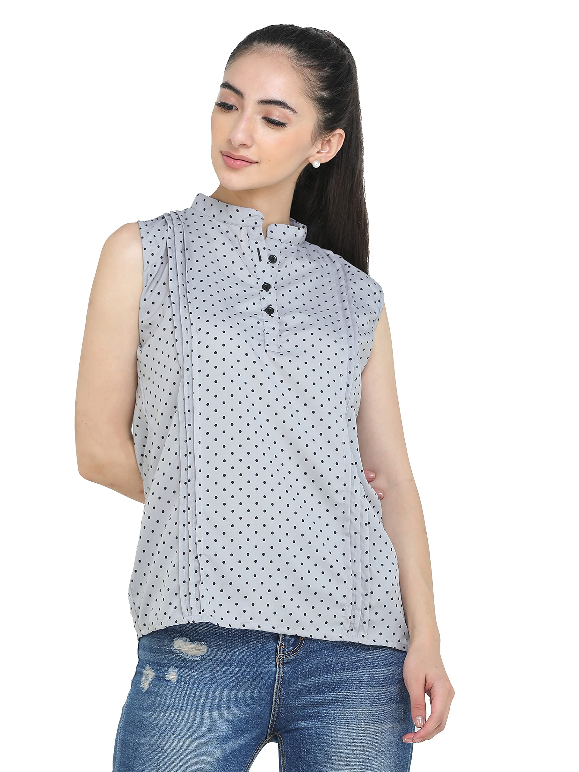 adyuth Women Sleeveless Pleated Top-picture-0