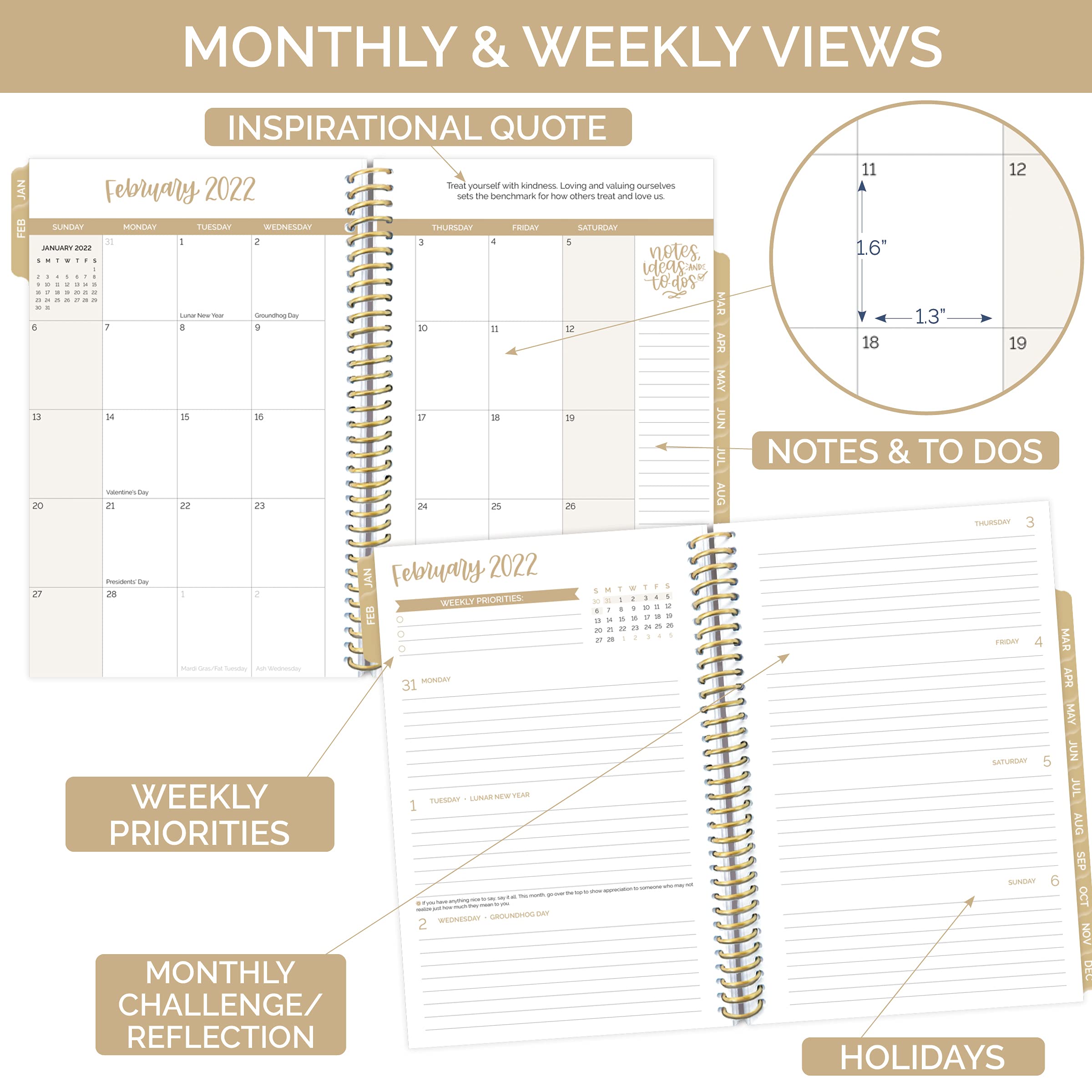 Buy bloom daily planners 2022 Calendar Year Day Planner (January 2022
