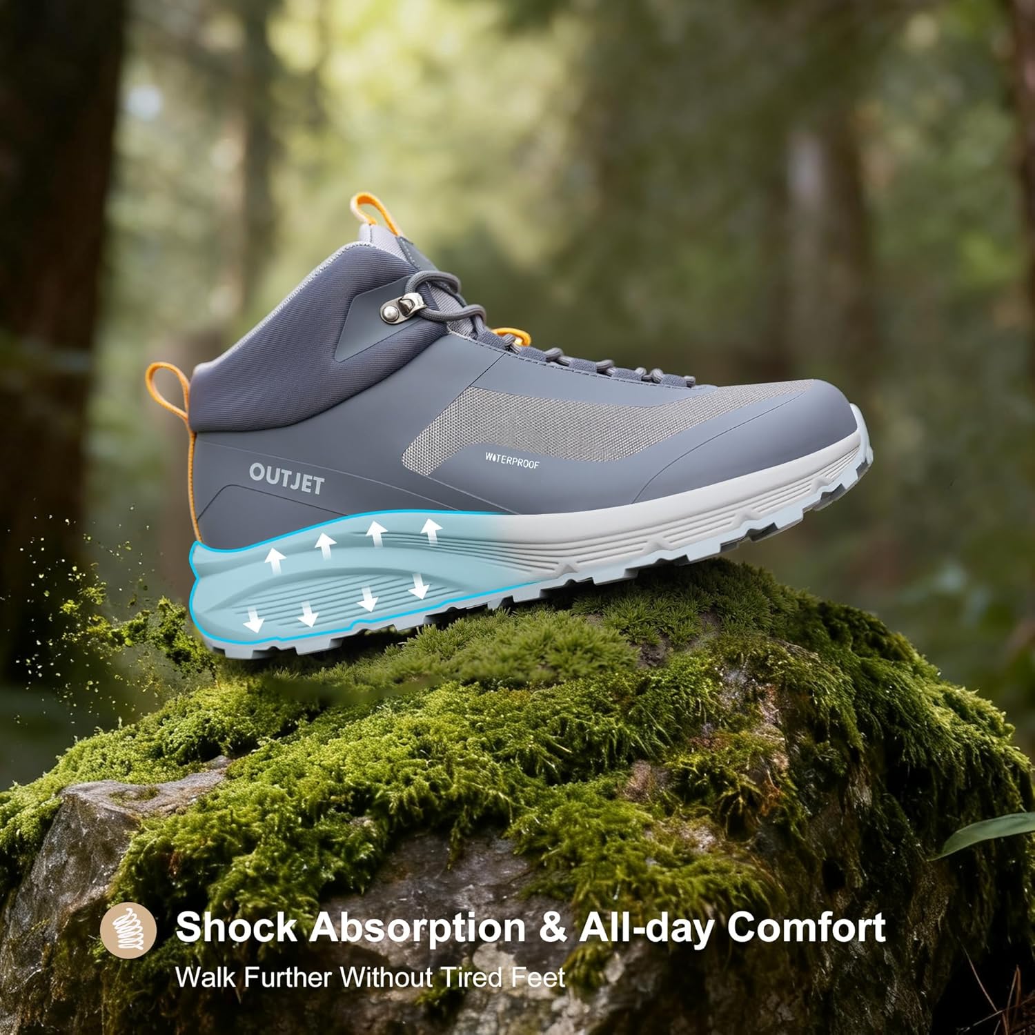 Men's Waterproof Hiking Boots Lightweight Comfortable Outdoor Walking Trail Boots Shoes - Image 7