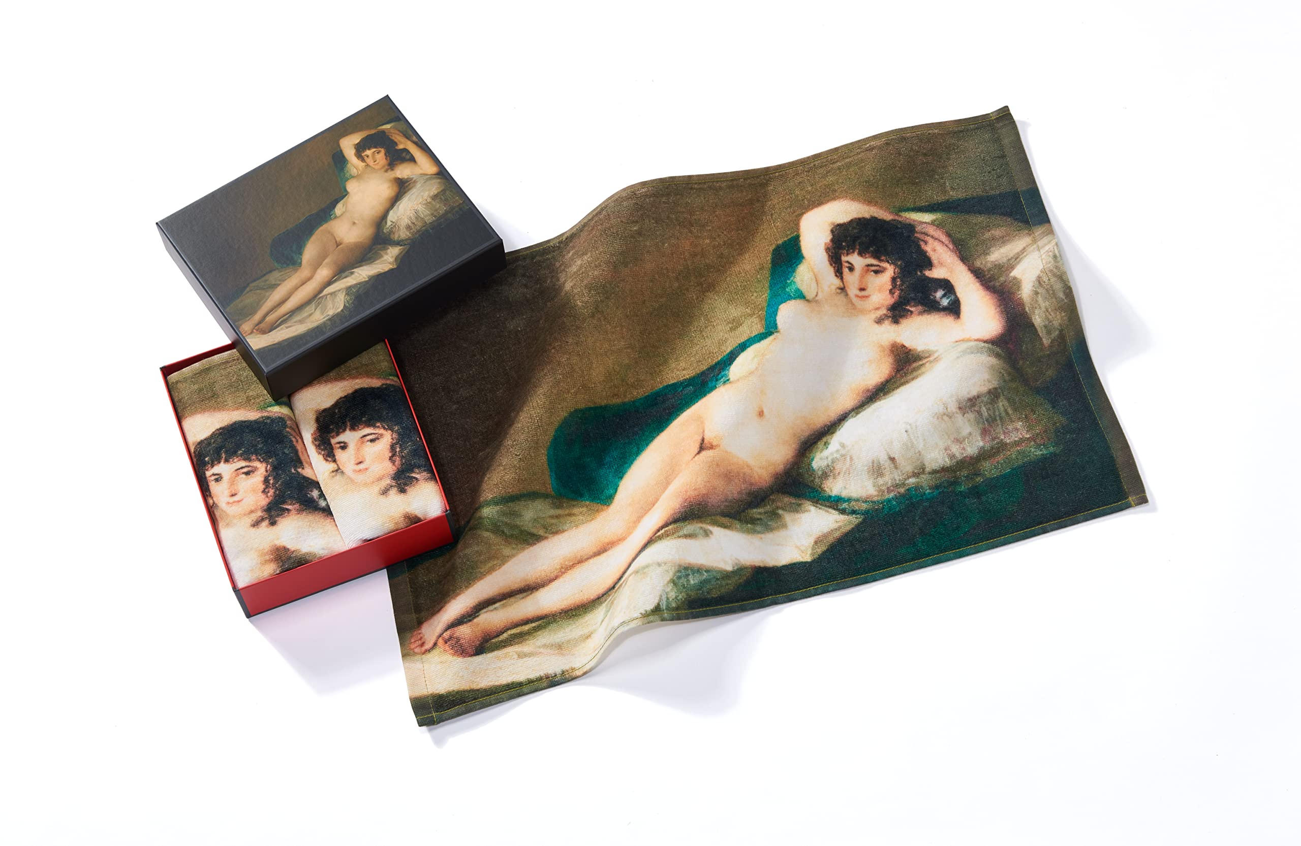 Juego de toallas de invitados Musearta de algodón con diseño artístico para tu baño
