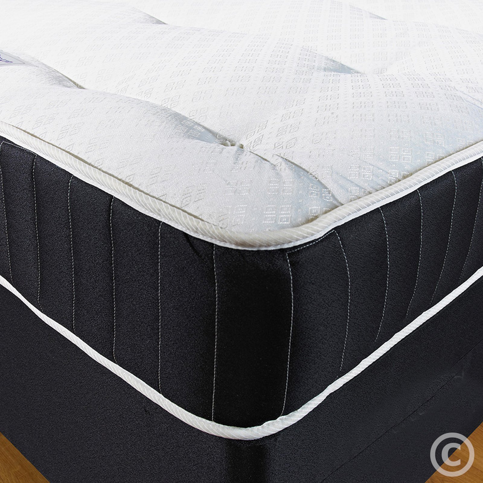 Home Furnishings UKHf4you Black Chester Orthopaedic Mattress Fabric Medium Firm - 5ft Kingsize