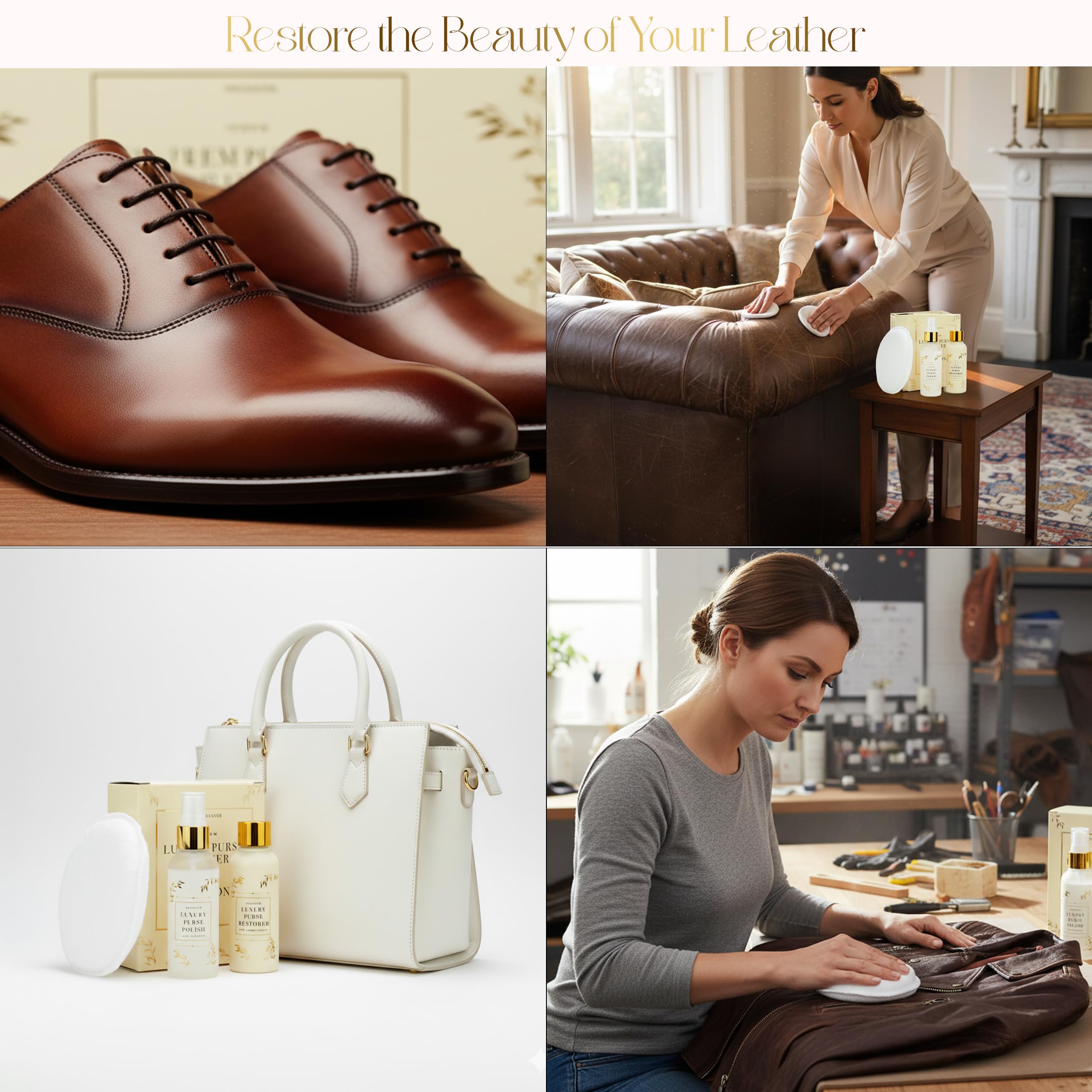 Limpiador y acondicionador de bolsos de cuero para bolsos, bolsos de diseño y bolsos de lujo, limpiador de cuero recomendado para bolsos y acondicionador de cuero para bolsos de mano por Combat