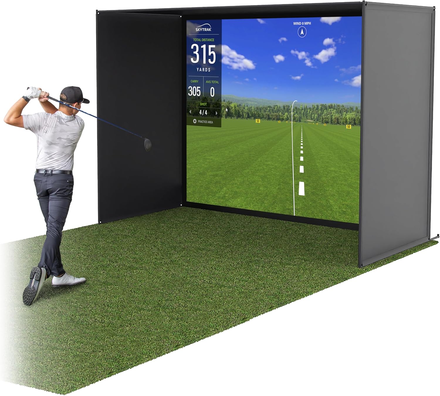 GoSports Golf Simulator Enclosure Nets - Choose 10 x 8 ft