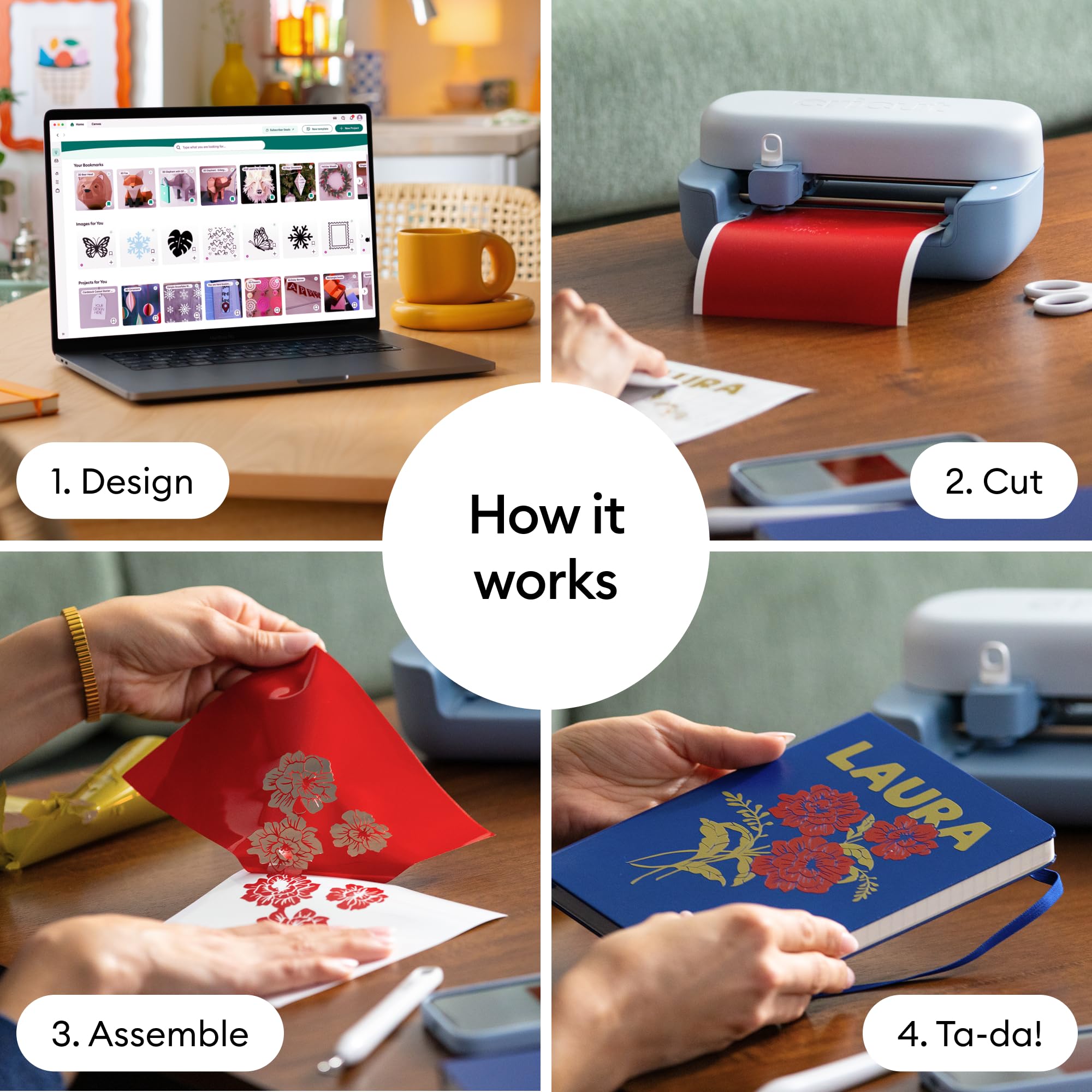 Cricut Joy™ 2 Deluxe Bundle, Coral - Ultra-Compact Cutting Machine - Perfect for Making Cards, Stickers, Labels, Decals, & More - Portable - Includes Enough Supplies for Up to 55 Projects - 4