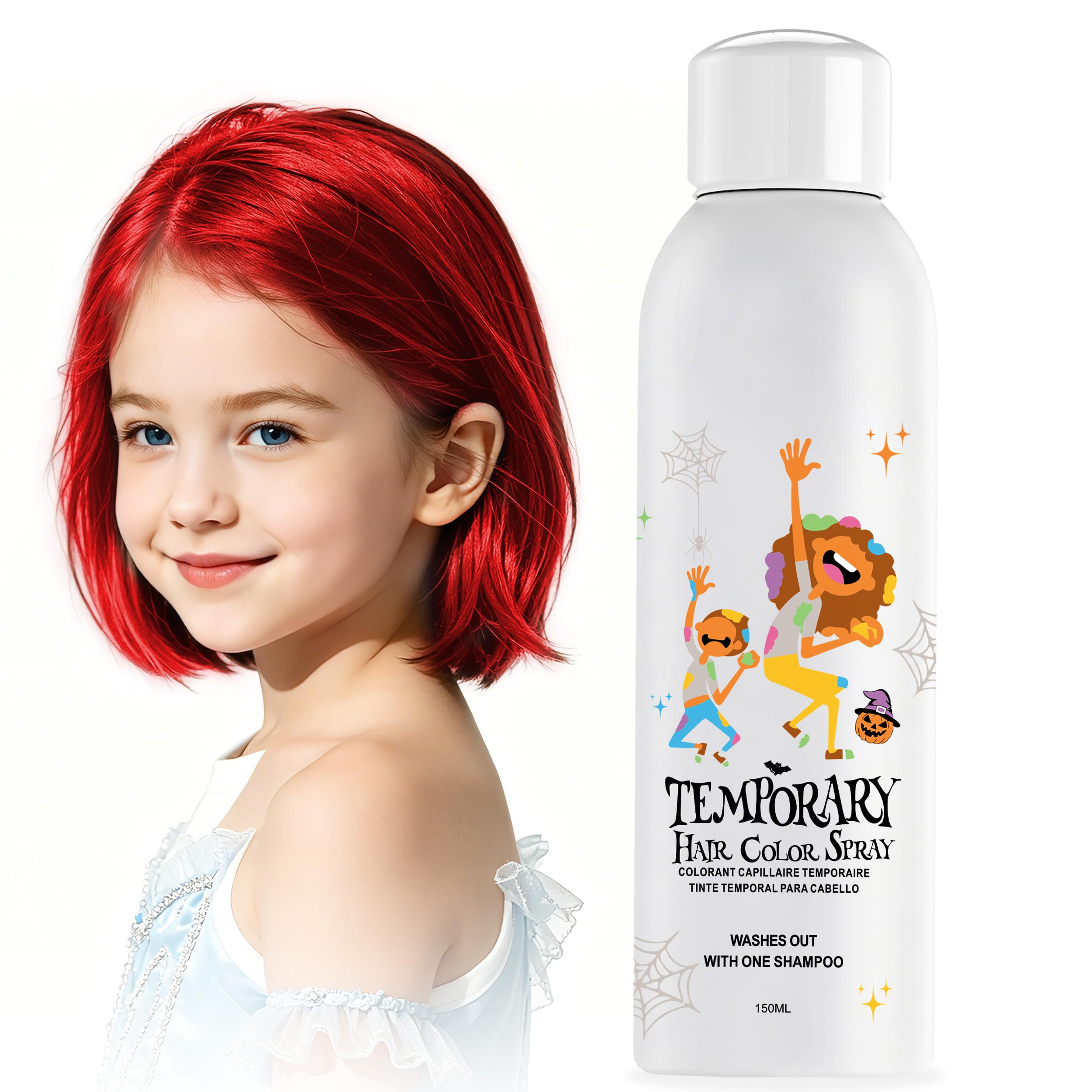 Temporäre Haarfarbenspray, 150ml- Sofortige & Auswaschbare Haarfarbe für Teens, Frauen, Männer - Schnelles Styling für Cosplay, Halloween, Weihnachten, Kostümparty