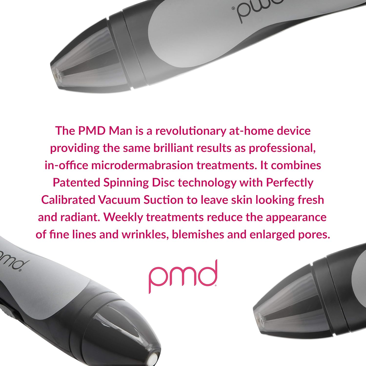 PMD Personal Microderm Man - At-Home Microdermabrasion Machine with Kit for Face & Body - Exfoliating Crystals and Vacuum Suction for Bold and Striking Skin : Beauty & Personal Care