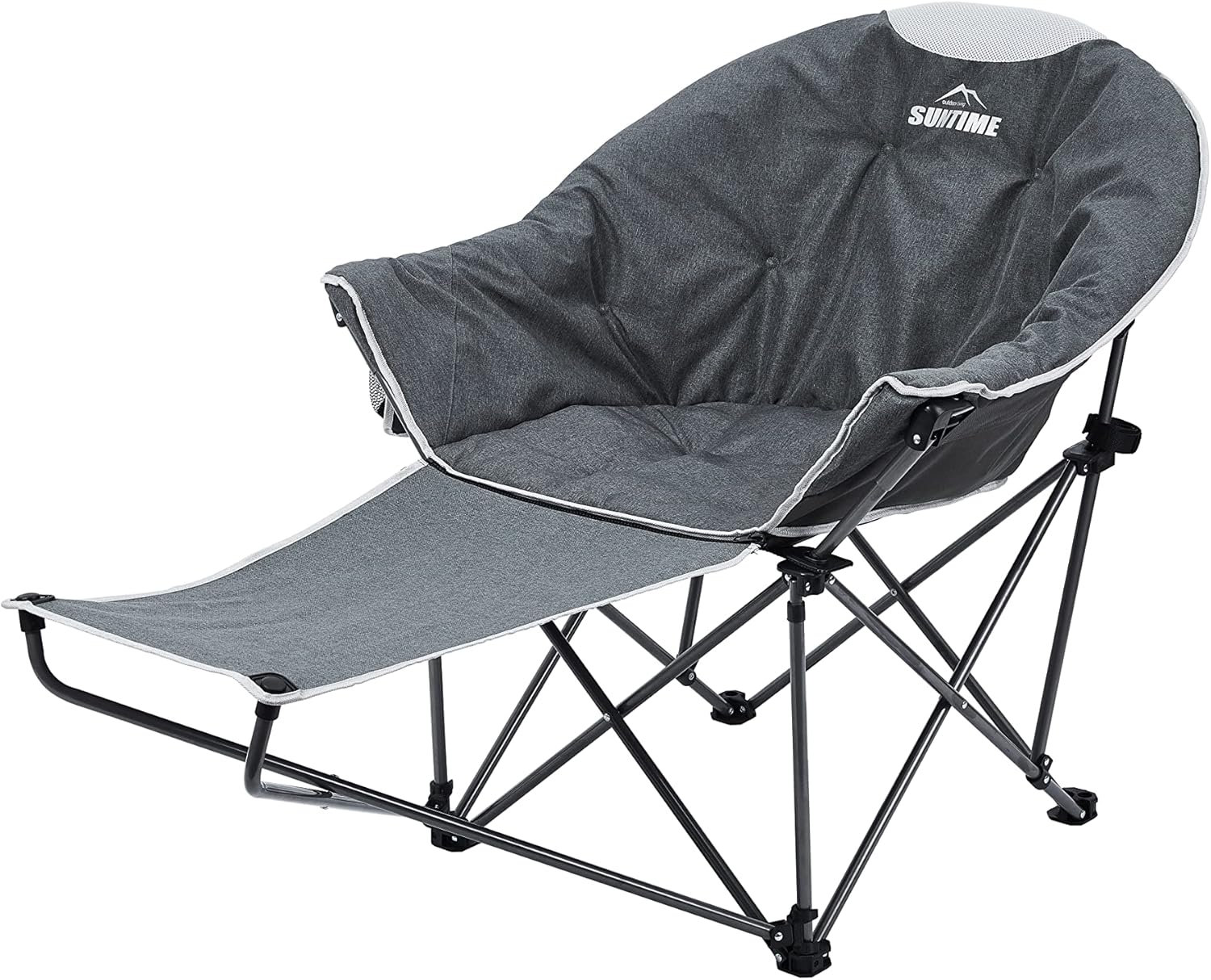 Buy Suntime Oversized Padded Moon Round Saucer Sofa Chair, Portable Folding Camping Chair, with