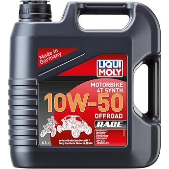 Liqui Moly Motorbike 4T Synth 10W-50 Offroad Race | 4 L | Motorcycle 4-Stroke Oil | Item No.: 3052