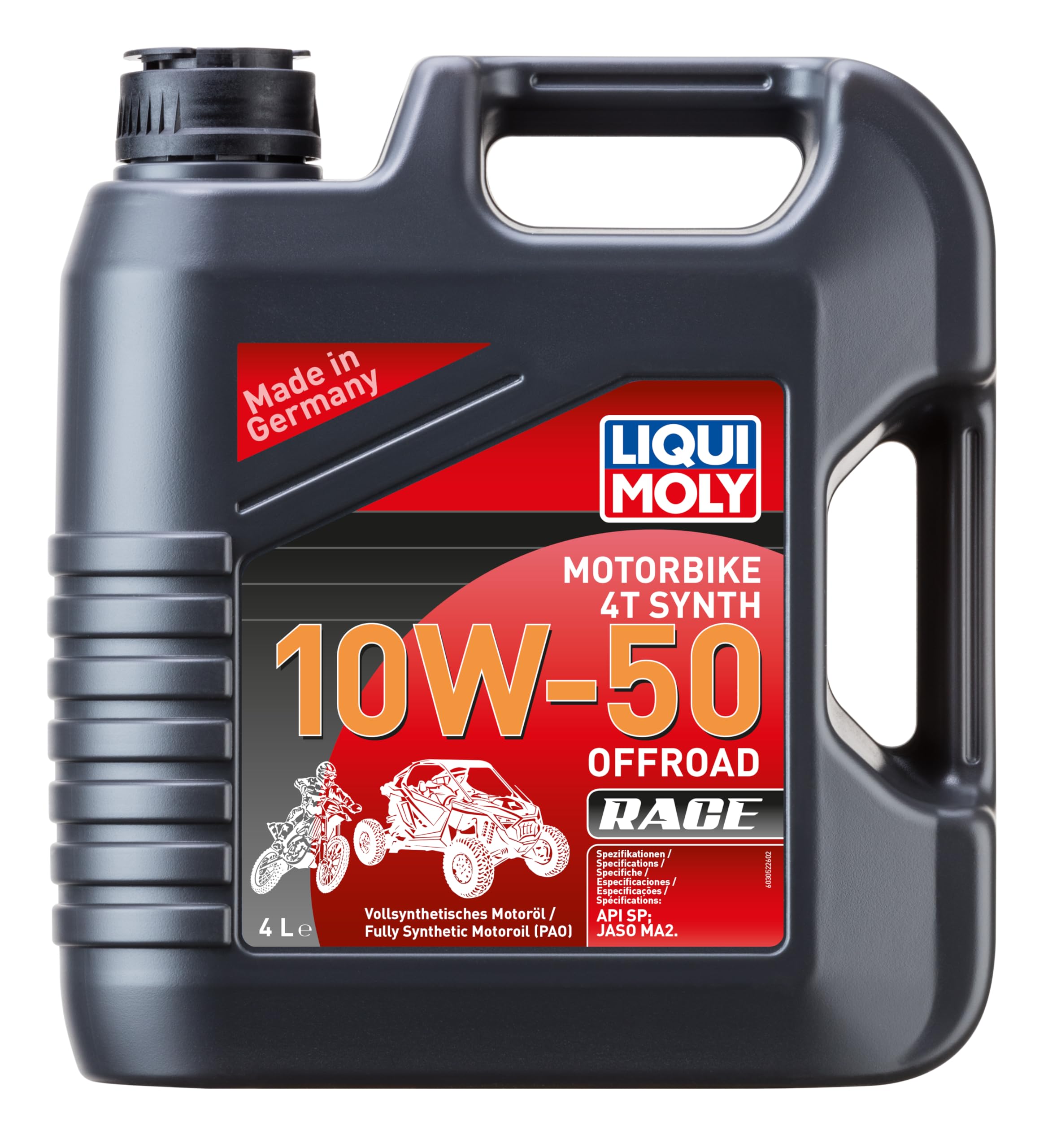 LIQUI MOLY Motorbike 4T Synth 10W-50 Offroad Race | 4 L | Motorrad 4-Takt-Öl | Art.-Nr.: 3052