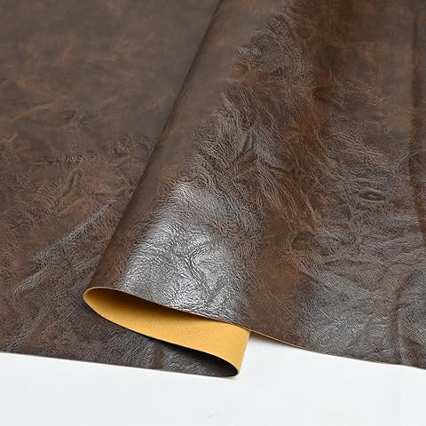 150cm x 140cm (59 x 54 Inch) Soft Leather Fabric - Faux Leather Fabric -1mm Thick f...