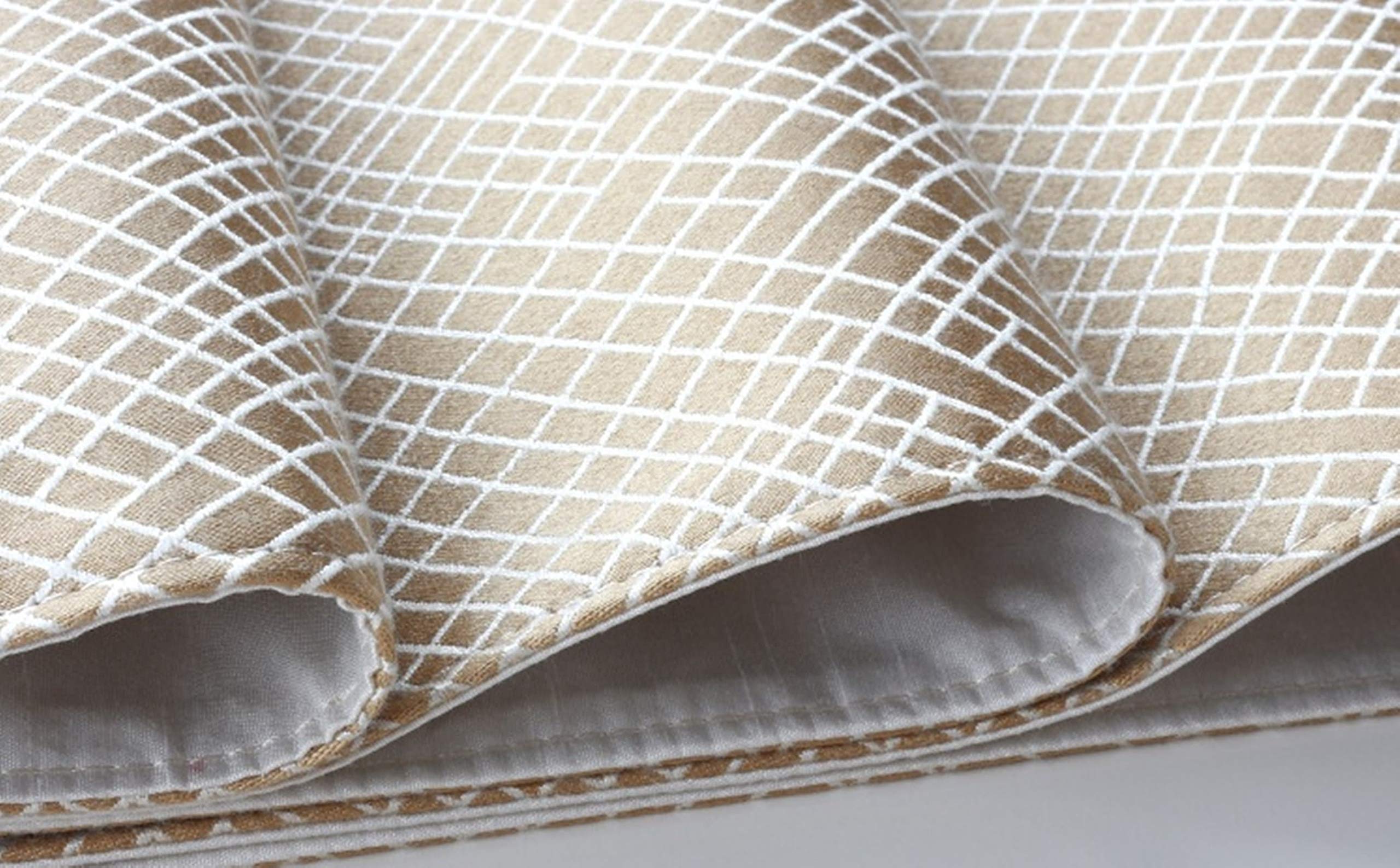 KnBoB Baumwolle Champagner Gold Quasten mit Geometrischen Mustern Hochzeit Tischläufer Größe 35x228CM
