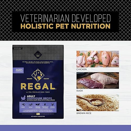 Miniatura 3 de Regal Pet Foods Receta de granja para adultos (pollo y pato), alimento seco de grano entero totalmente natural, cocido a fuego lento, para todas las
