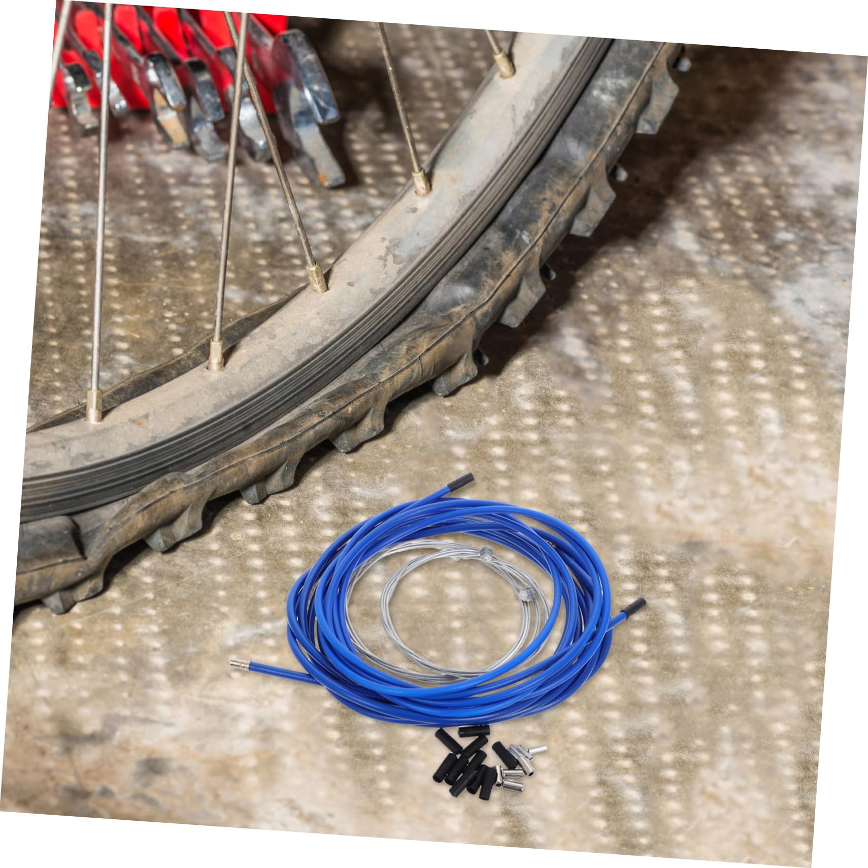 2 Set Kit Guaine Cavi Freno Bici con Anima in Acciaio Resistente Compatibile Mountain Strada e Bici Pieghevoli Installazione Facile e Prestazioni Frenanti Stabili