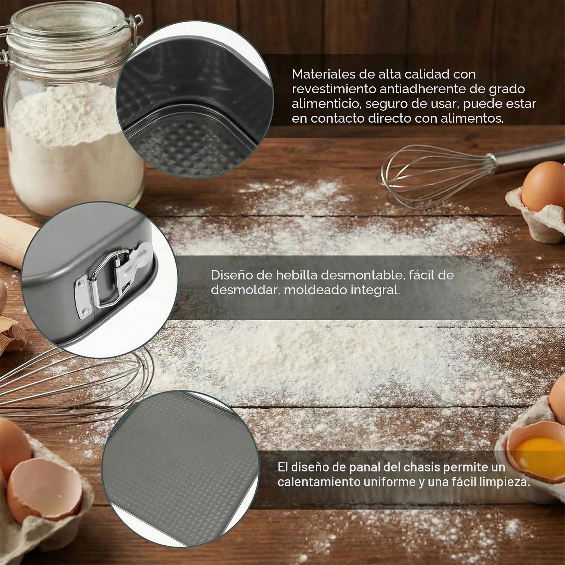 Molde para Pasteles Cuadrado, Molde Desmontable Cuadrado de Acero al Carbono Antiadherente con Fondo Extraíble para Pasteles, 20 cm