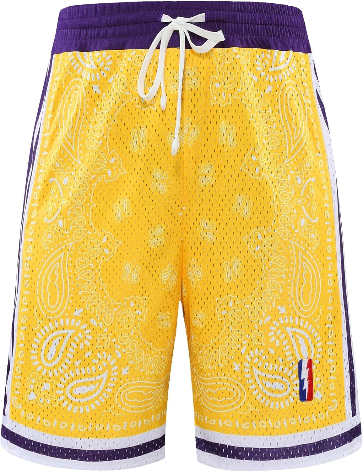 Men's Basketball Shorts Street Fashions Paisley Graphic Mesh Print Summer Running Training with Pocket Medium Color6