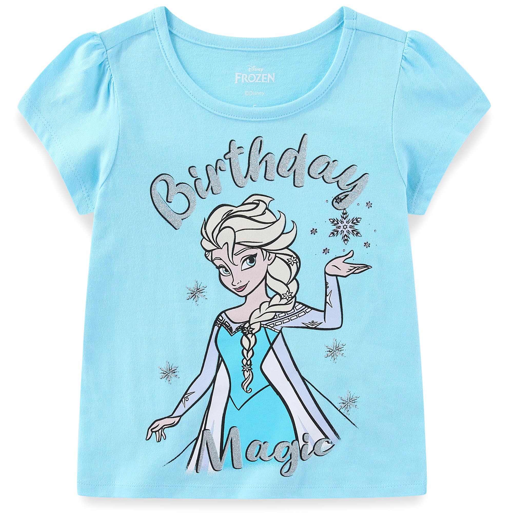 Disney Frozen Elsa - Maglia a maniche corte per ragazze e ragazzi grandi