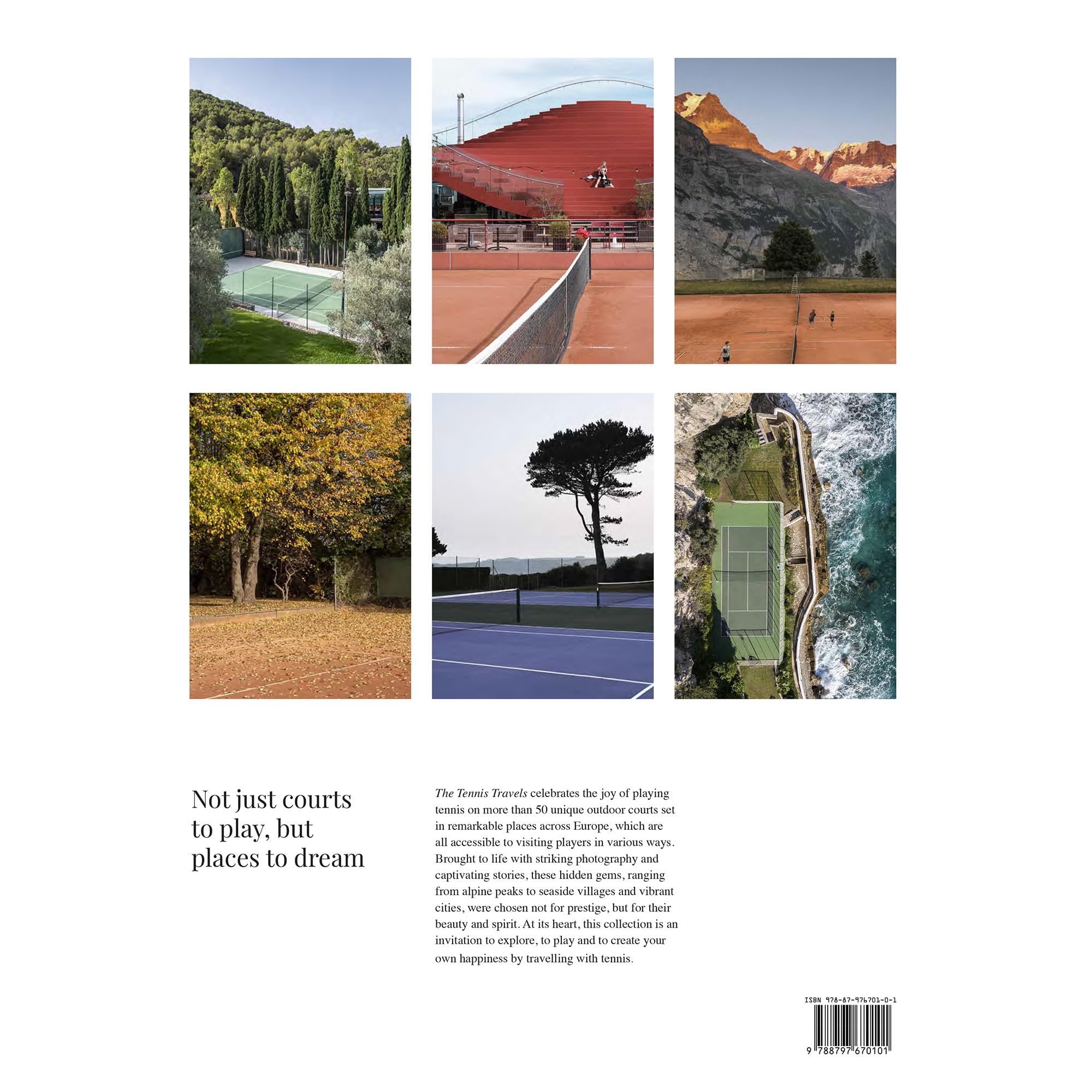 The Tennis Travels – Europe is an exceptional visual journey through 19 destinations, featuring more than 50 unique outdoor tennis courts - all open to guest play.