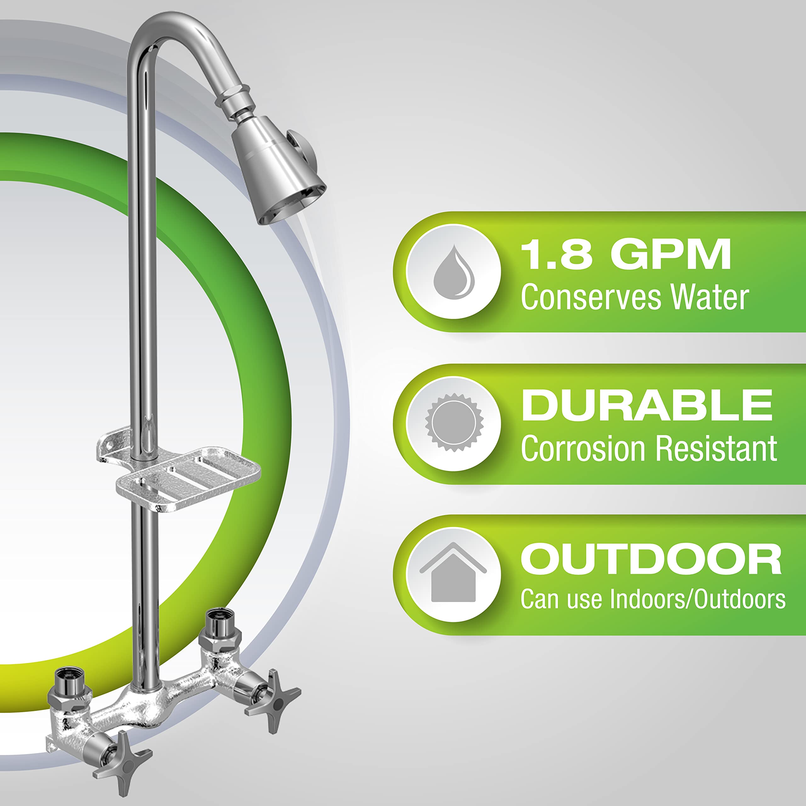 Snapklik.com : Homewerks 3070-252-CH-B-WS Outdoor Shower Kit