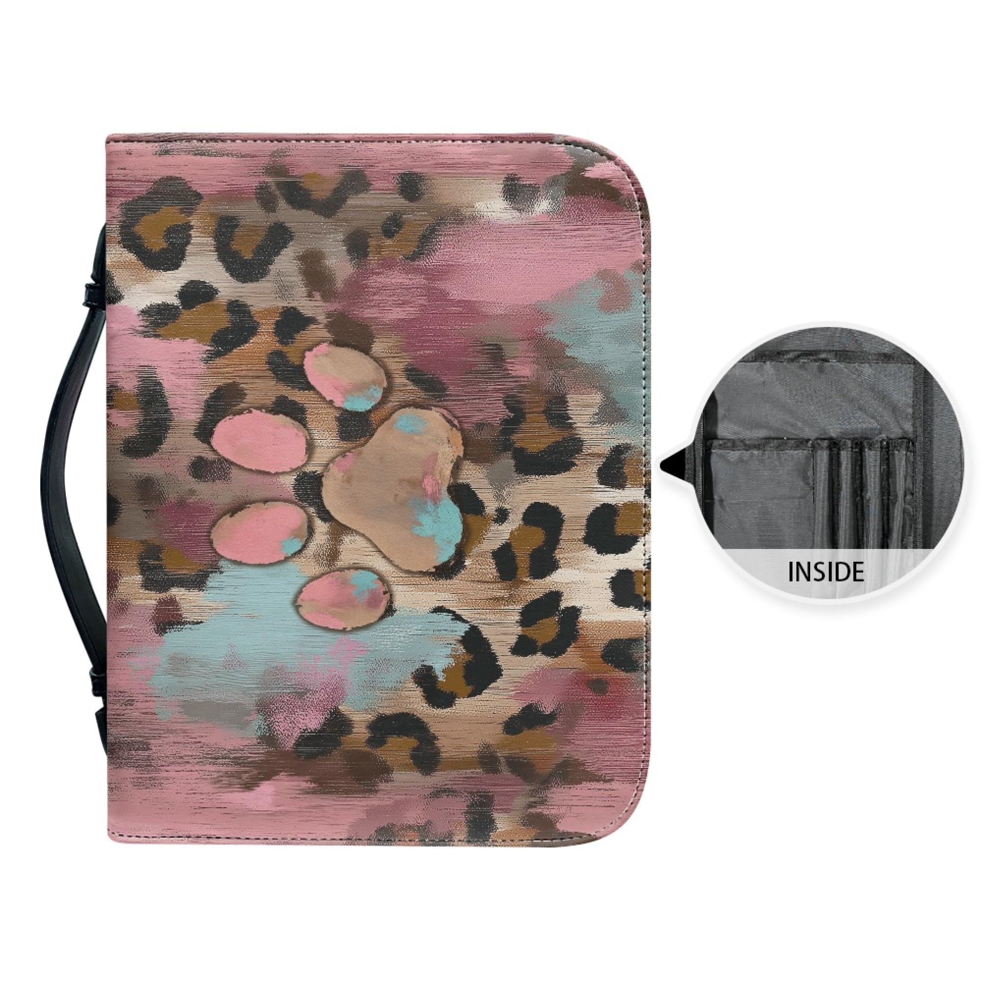Amzbeauty Élégant sac biblique pour femme, étui à livres, motif empreintes