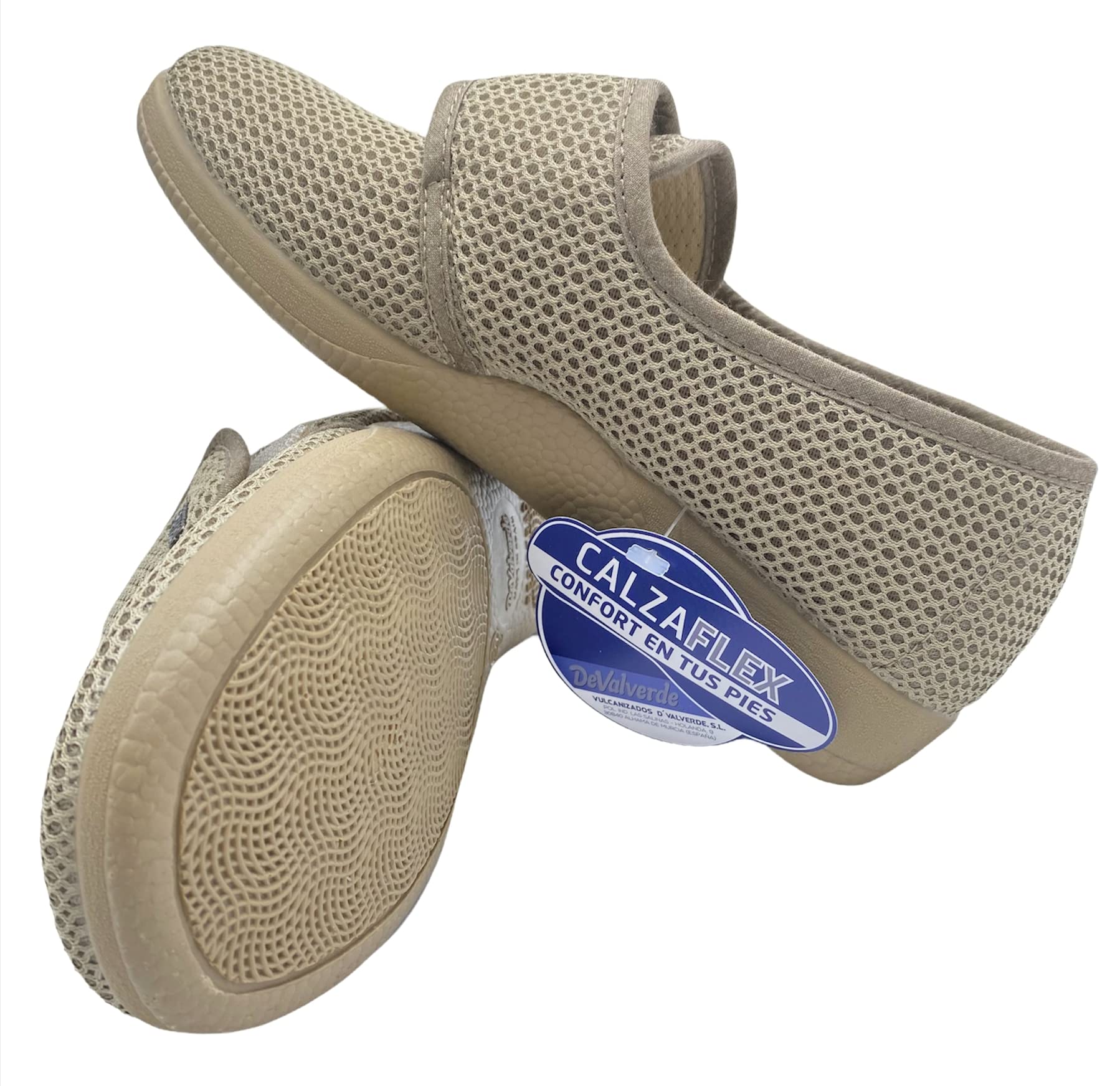 DeValverde - Zapatillas Mujer Pies Delicados - Anatómica Flexible Ligera - Suela Antideslizante - Plantilla Acolchada - Tallas 35-42