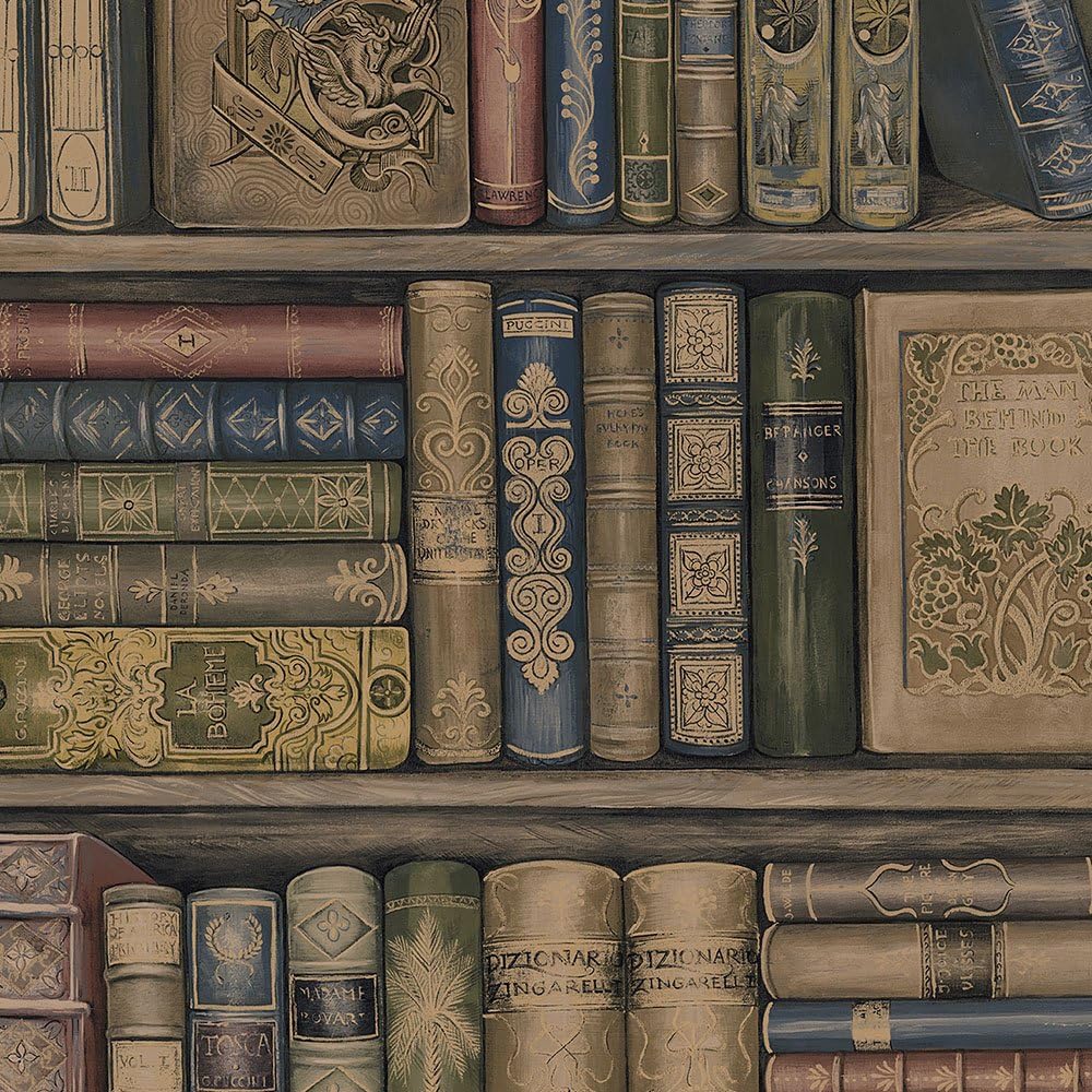 LL29570 Bookcase Wallpaper