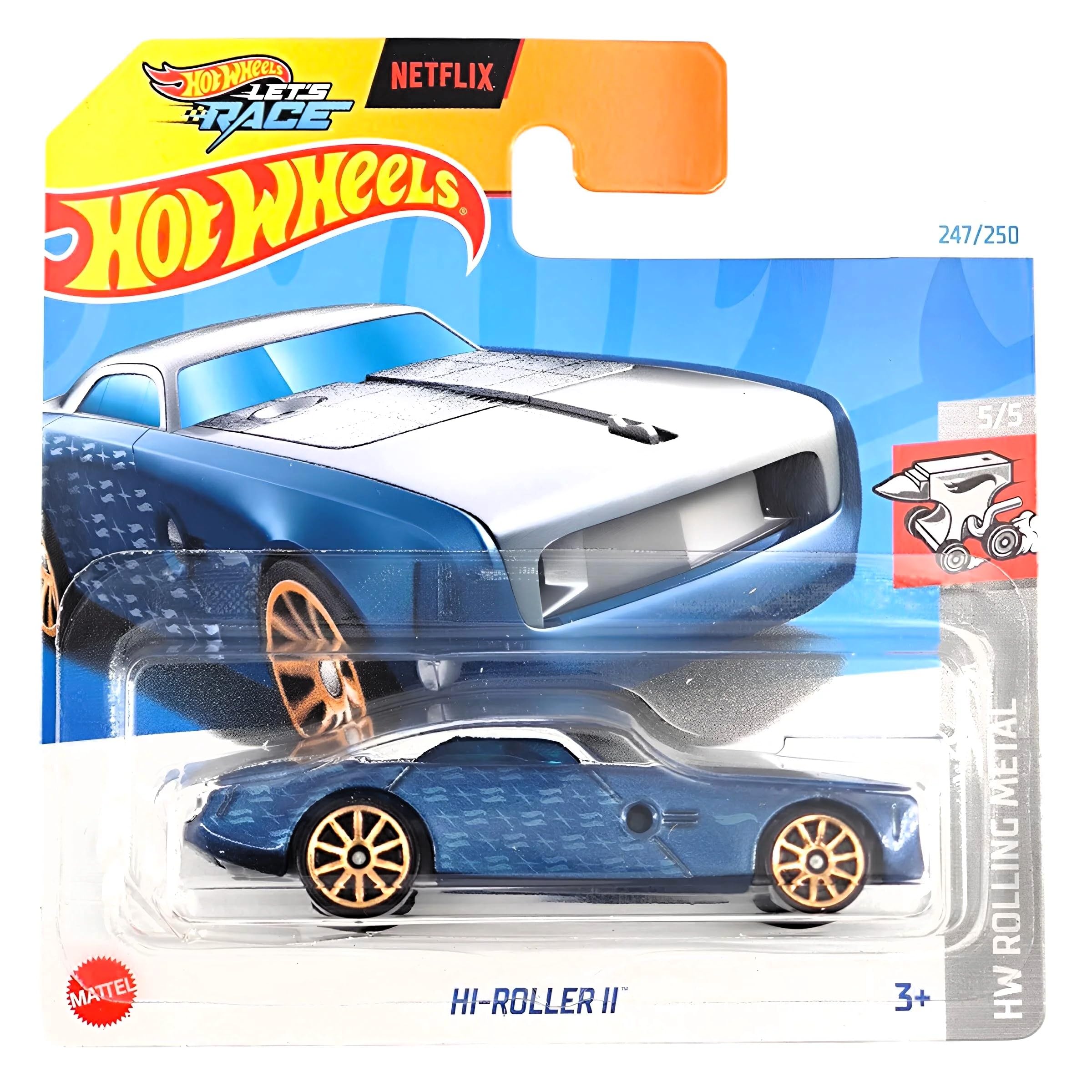 Hot Wheels Hi Roller II (Dark Blue), 3 Years and Above