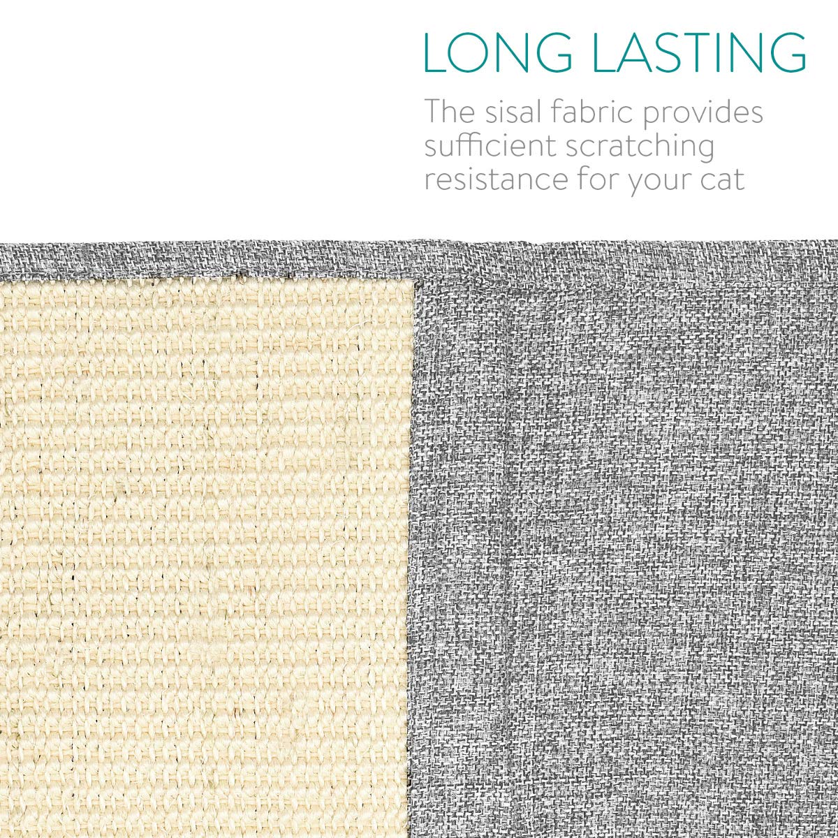 Navaris Tappeto Tiragraffi Gatti Divano - Tappetino Tiragraffi Poltrona Lato Destro - Tappeto Tira Graffi Protezione Bracciolo 50x70cm - Grigio