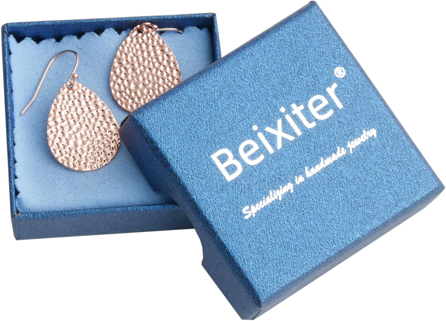 Bohemian Boho Handmade Hammered Teardrop Dangling Drop Earrings for Women, 925 Sterling Silver Hooks - Image 8