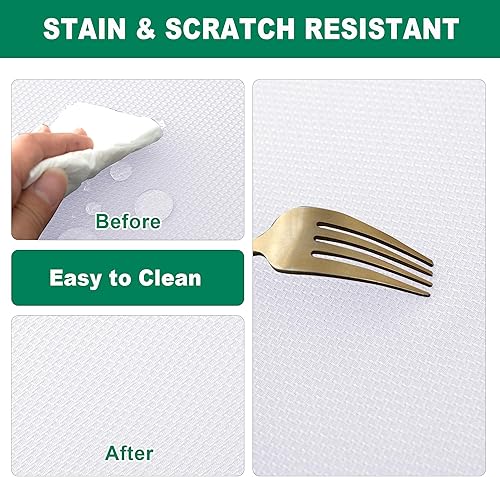 Miniatura 8 de Biscaynebay - Manteles de tela texturizada, rectangulares de 60x84 pulgadas, blancos, resistentes al agua, para comedor, cocina, bodas y fiestas,