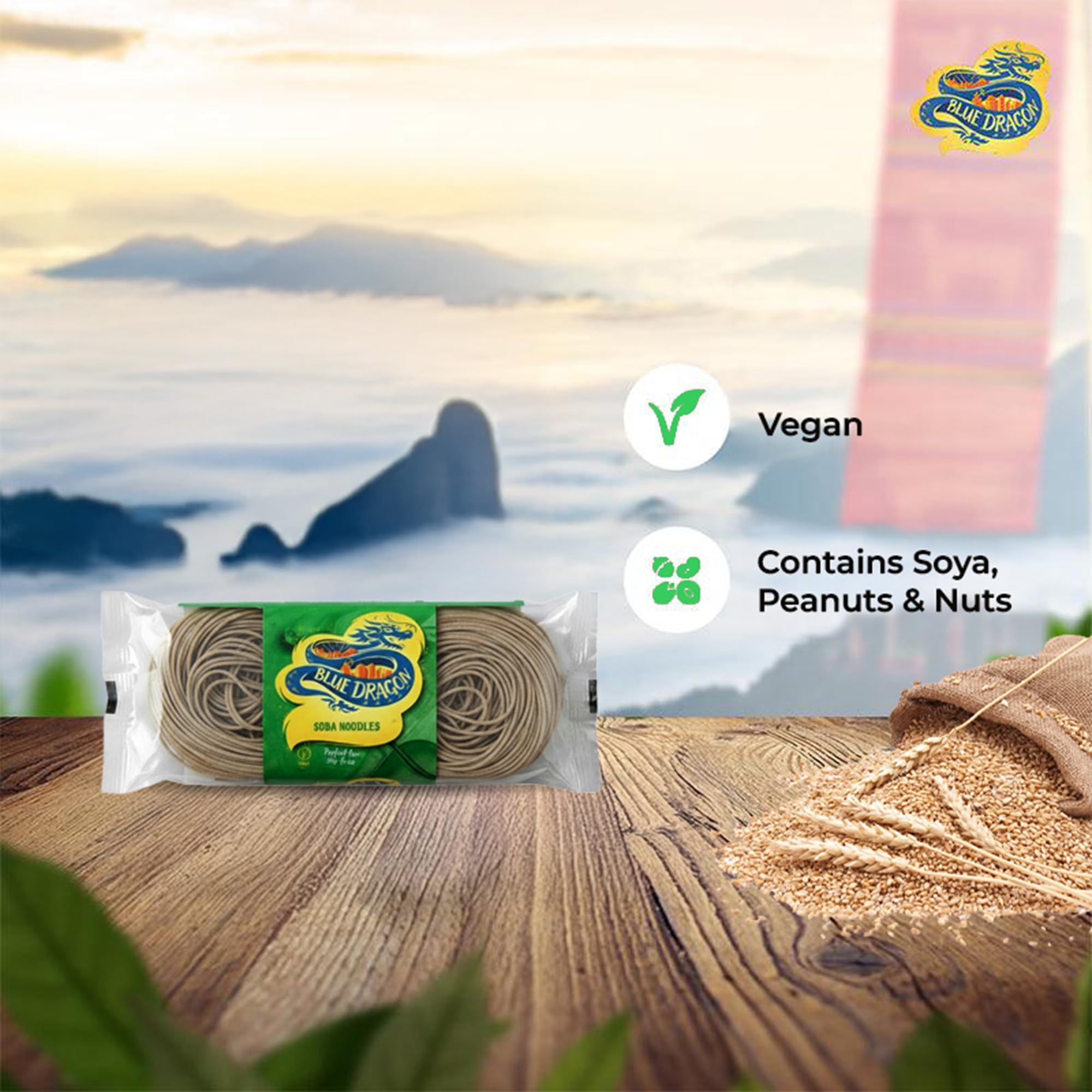 Blue Dragon Soba Noodles 200g | Authentic Japanese Buckwheat Noodles | Perfect for Stir Fry, Soups & Salads | Vegan | Imported from Thailand 4
