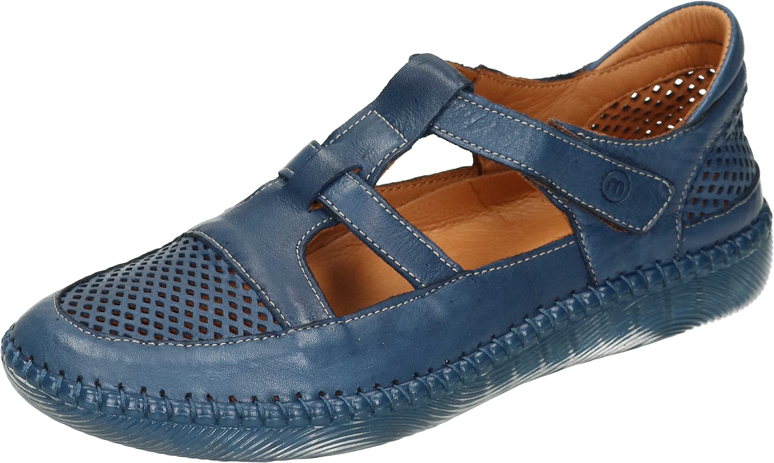 Manitu Women's 840071-05 Loafer, Blue, 4.5 UK